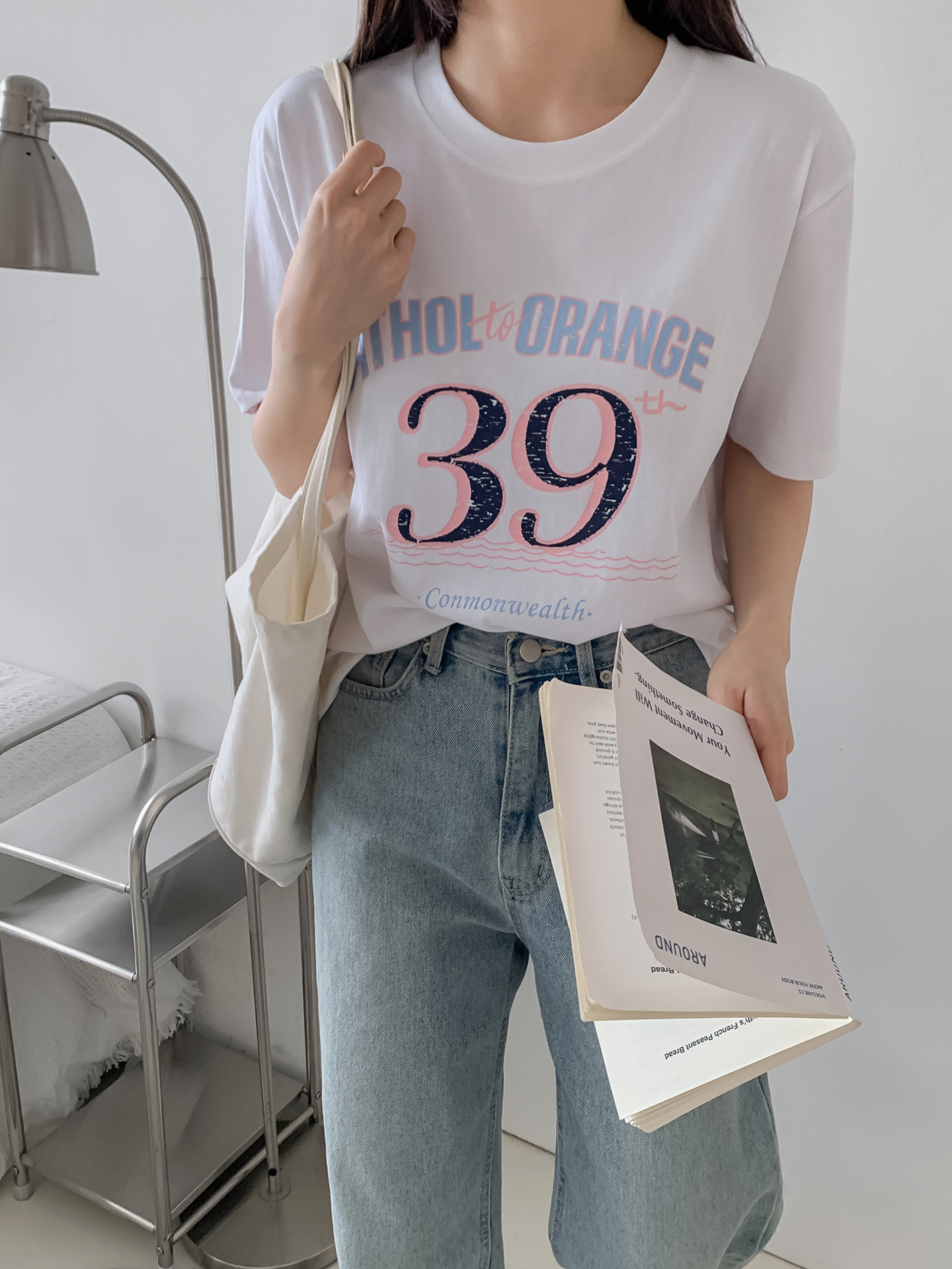 コットンラウンドネック半袖プリントTシャツ | 詳細画像31