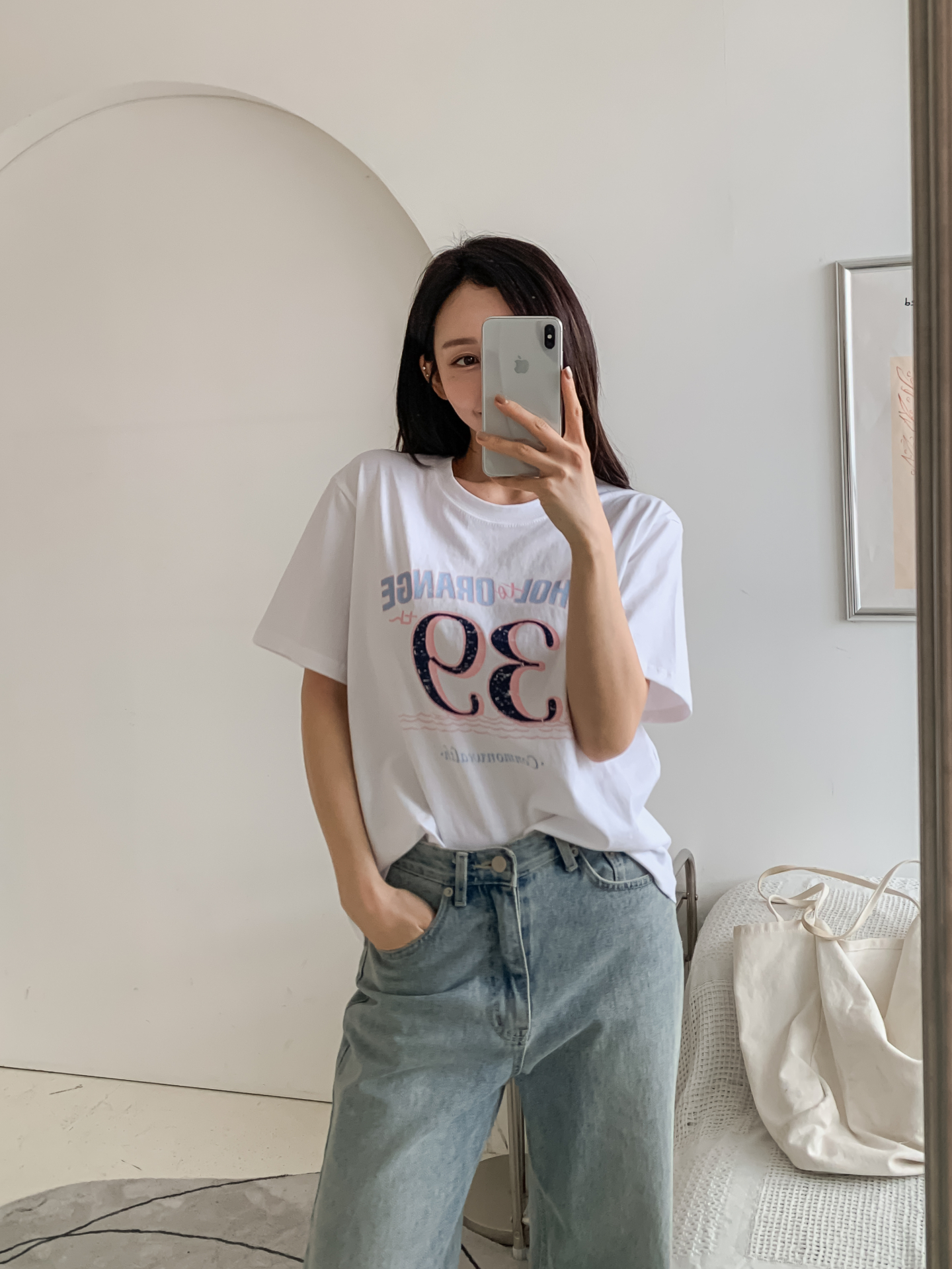 コットンラウンドネック半袖プリントTシャツ | 詳細画像32