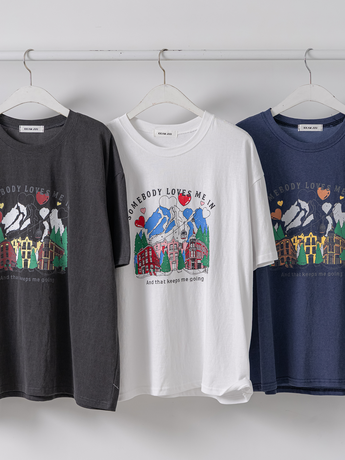 コットンラウンドネック半袖プリントTシャツ | 詳細画像3