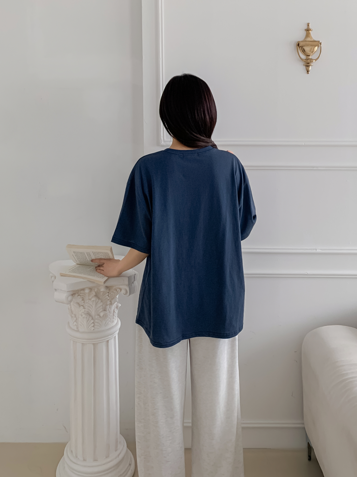コットンラウンドネック半袖プリントTシャツ | 詳細画像21
