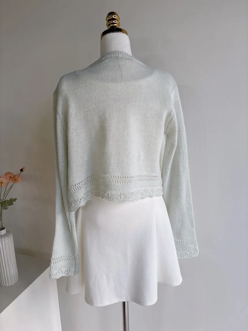 ツイードオープンカラーウエストゴム長袖フェイクボタンミニセットアップ | mirangmirang | 詳細画像28