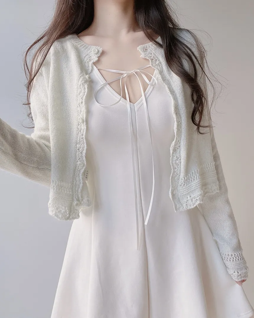 フレアミニリボンノースリワンピース | mirangmirang | 詳細画像12