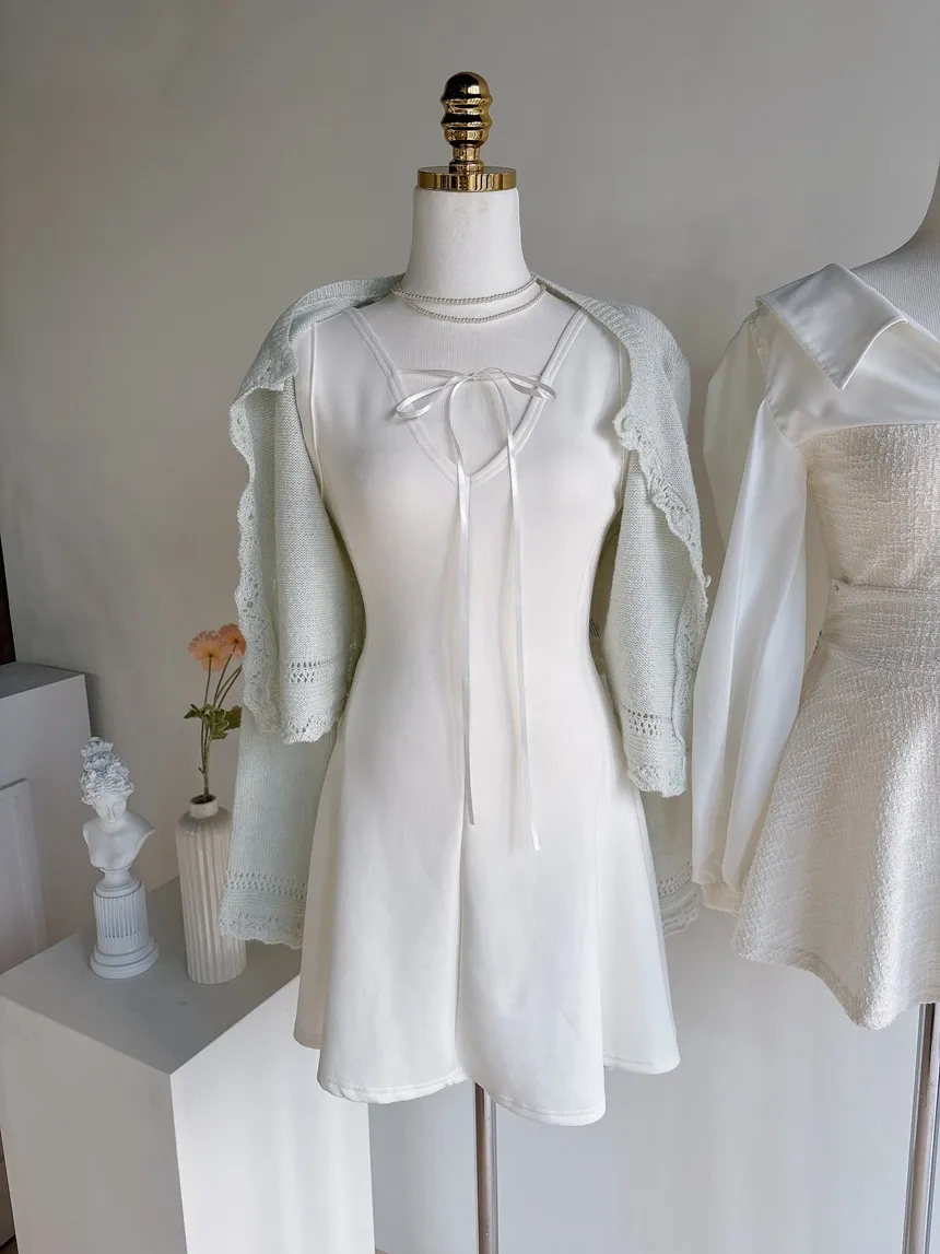 フレアミニリボンノースリワンピース | mirangmirang | 詳細画像16