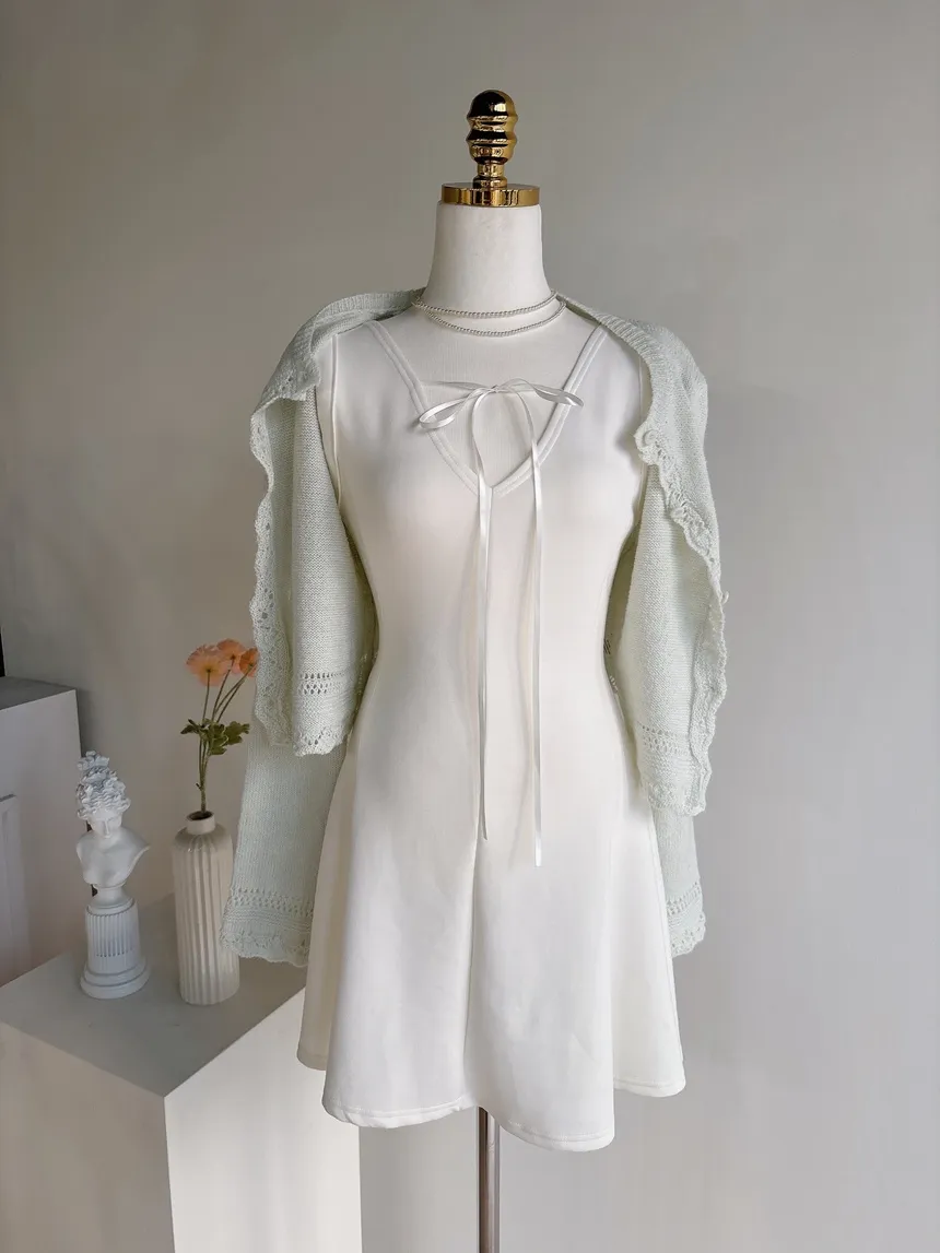 フレアミニリボンノースリワンピース | mirangmirang | 詳細画像21