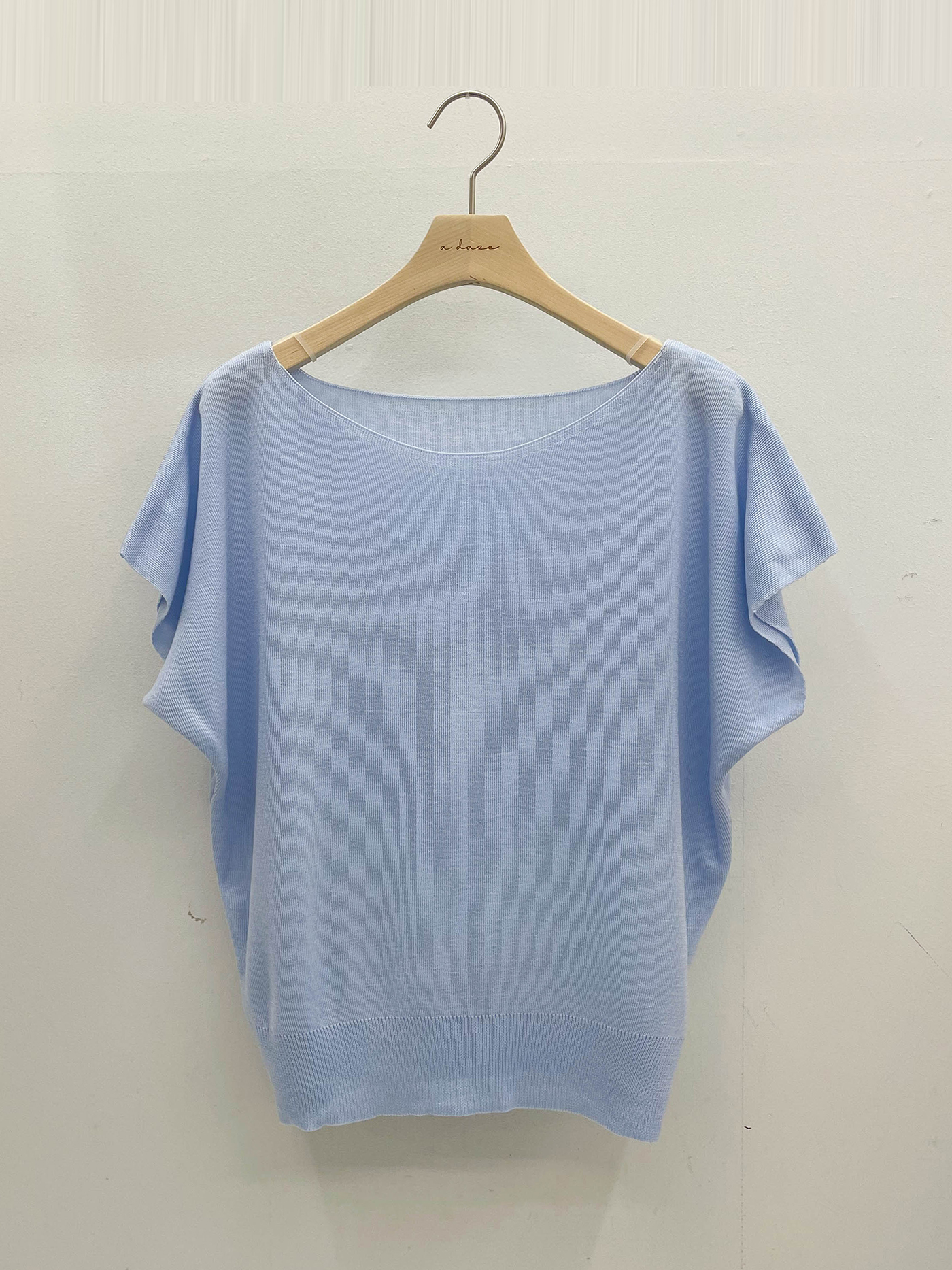 アクリルボートネックフレンチスリーブドルマンルーズ無地ノースリーブ | 詳細画像19