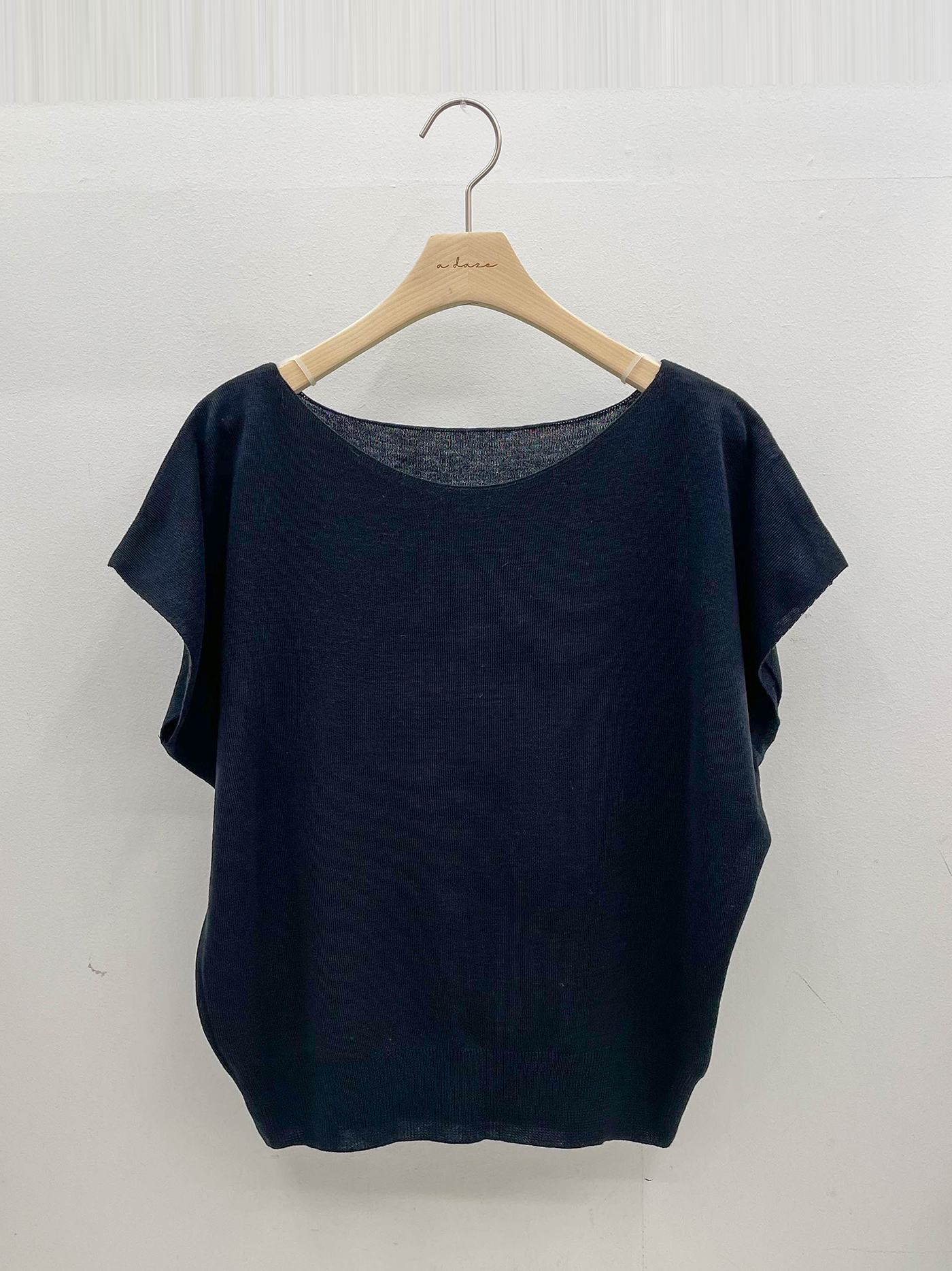 アクリルボートネックフレンチスリーブドルマンルーズ無地ノースリーブ | 詳細画像20