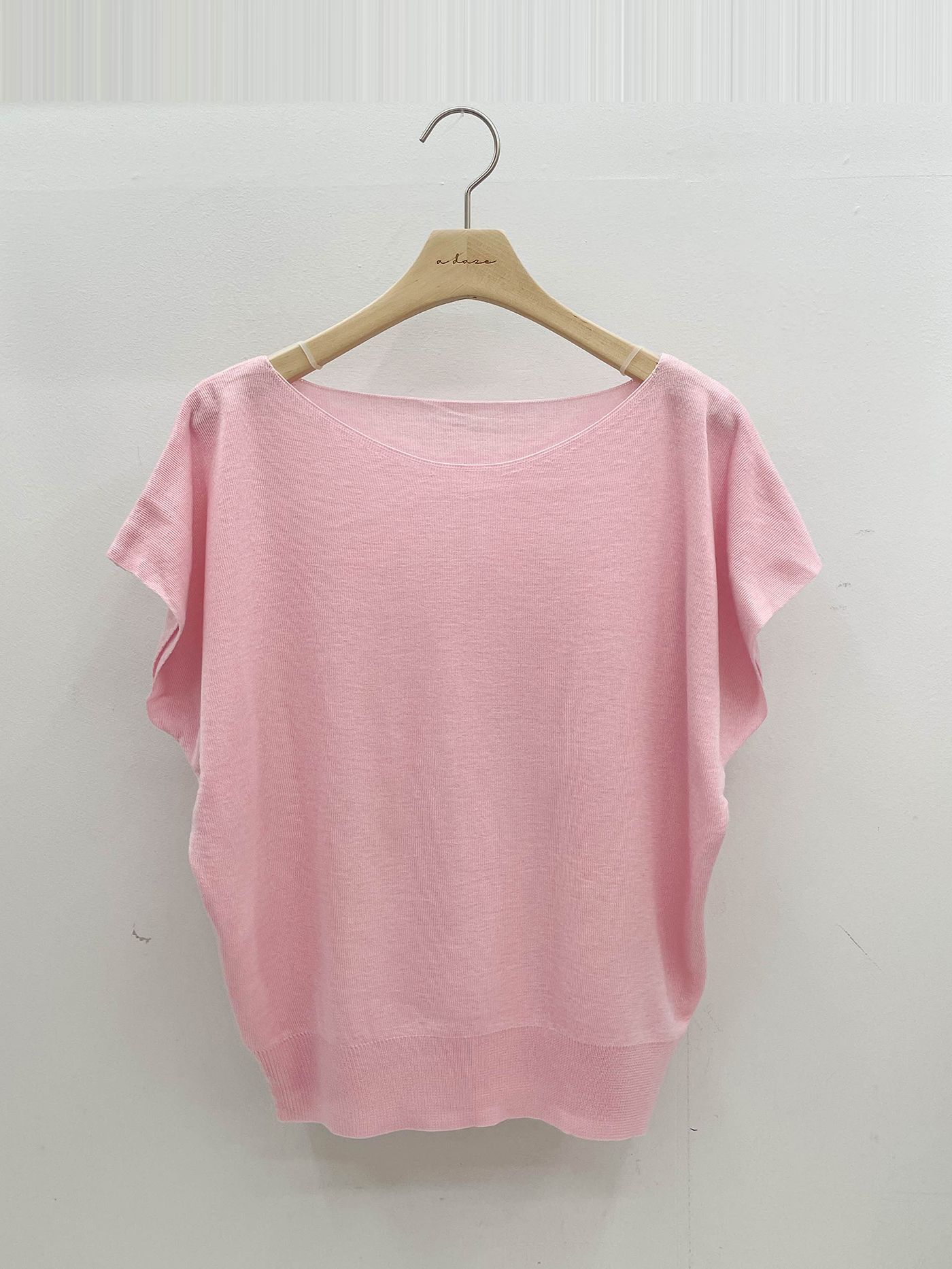 アクリルボートネックフレンチスリーブドルマンルーズ無地ノースリーブ | 詳細画像17