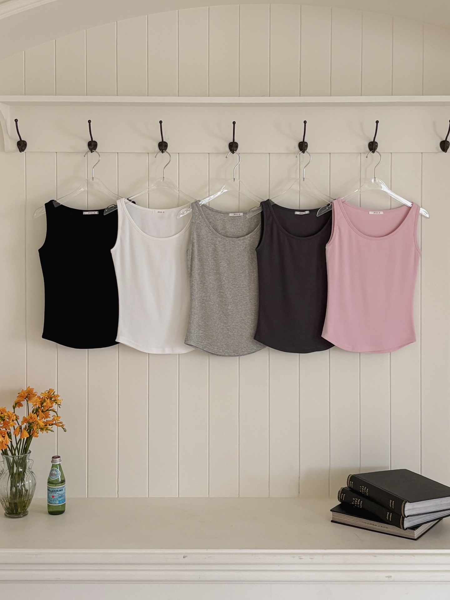 ラウンドネックベーシックスリムノースリーブ | 詳細画像3