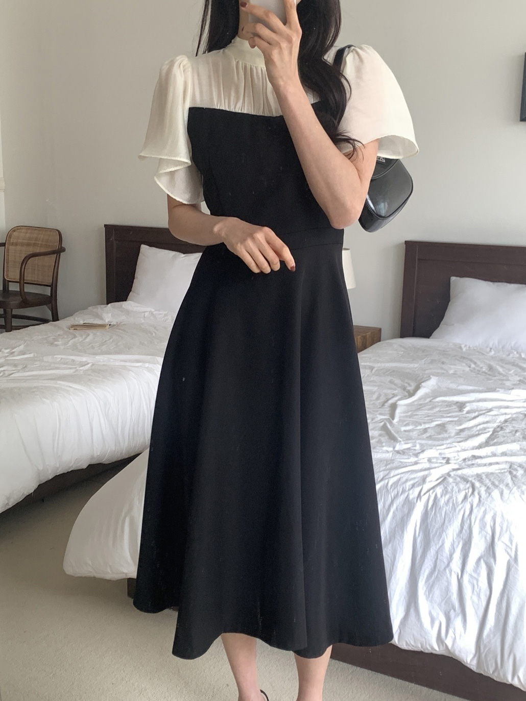 ロング半袖フレアワンピース | 詳細画像2