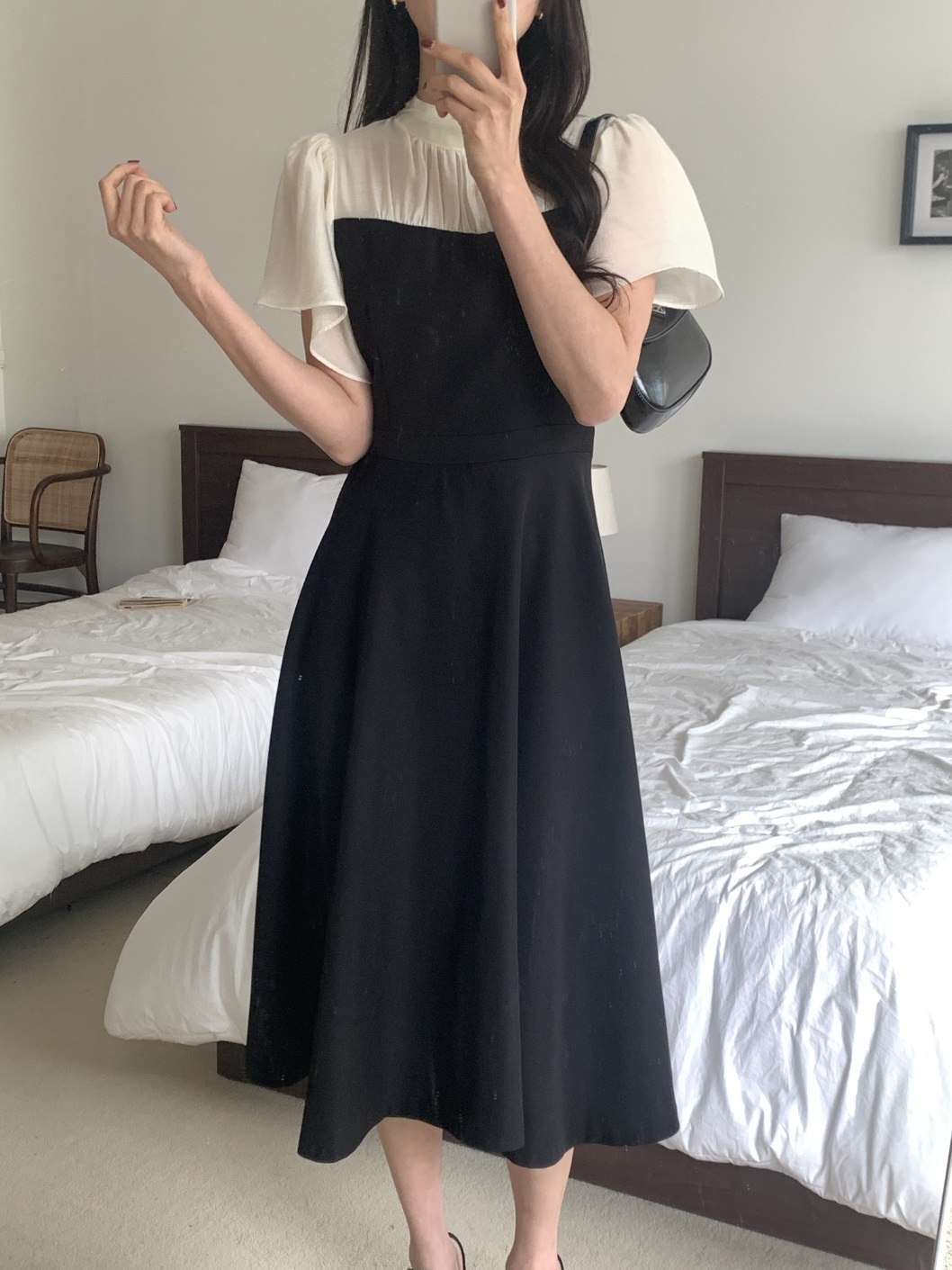 ロング半袖フレアワンピース | 詳細画像3