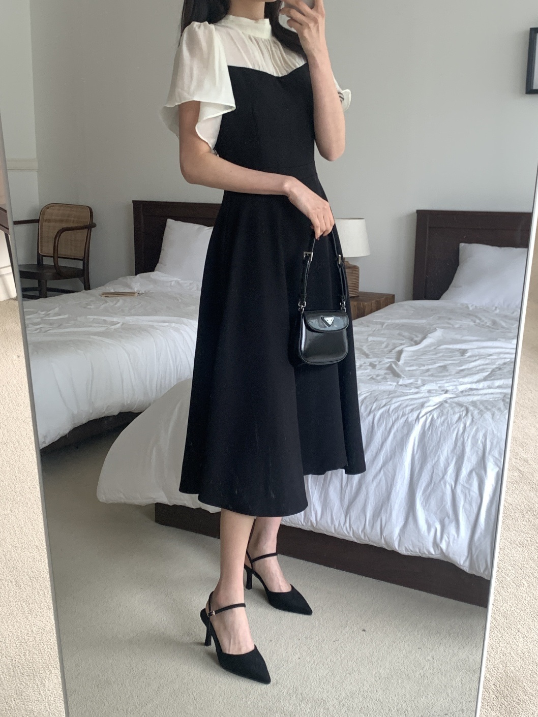 ロング半袖フレアワンピース | 詳細画像4