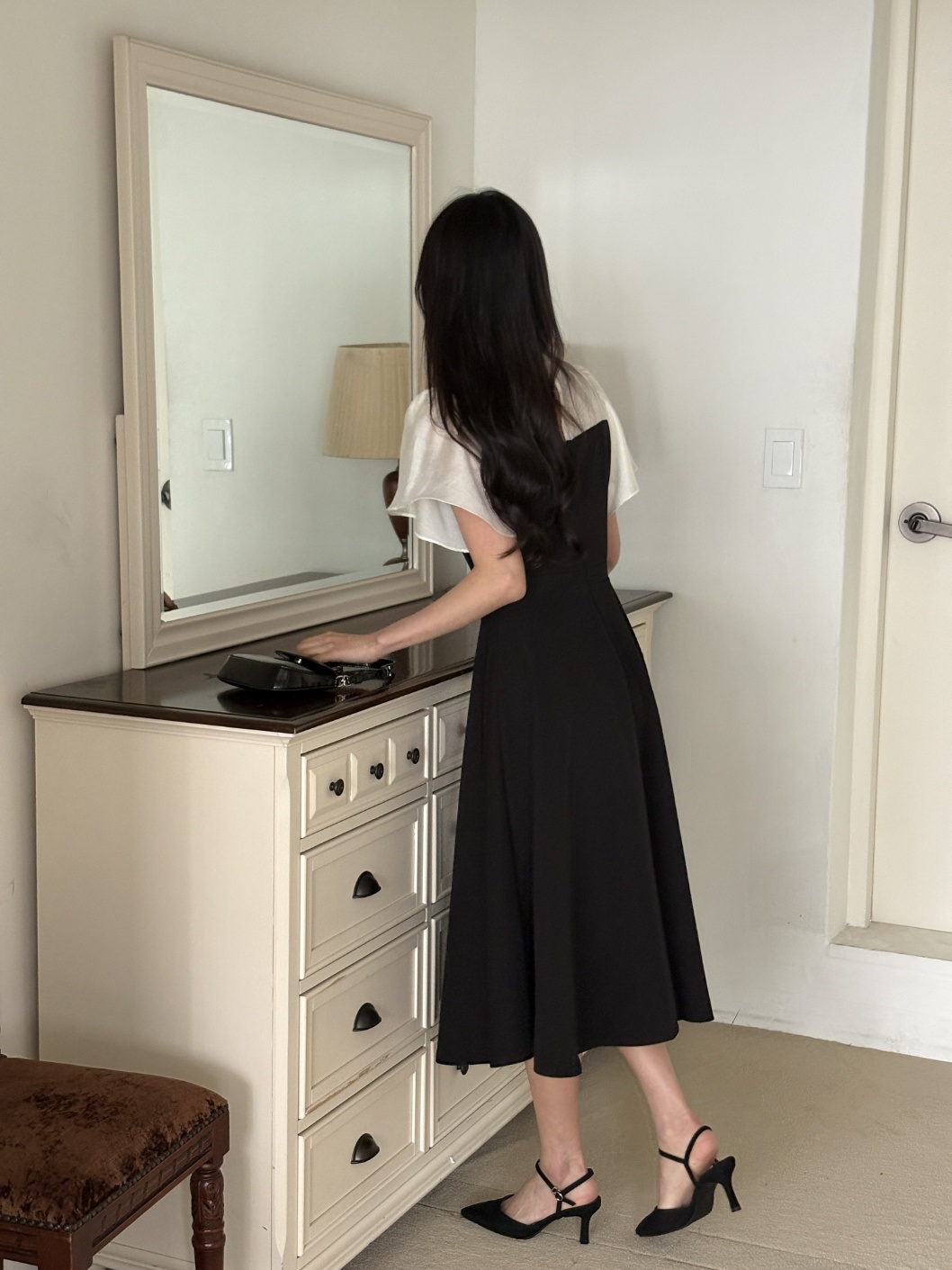 ロング半袖フレアワンピース | 詳細画像5