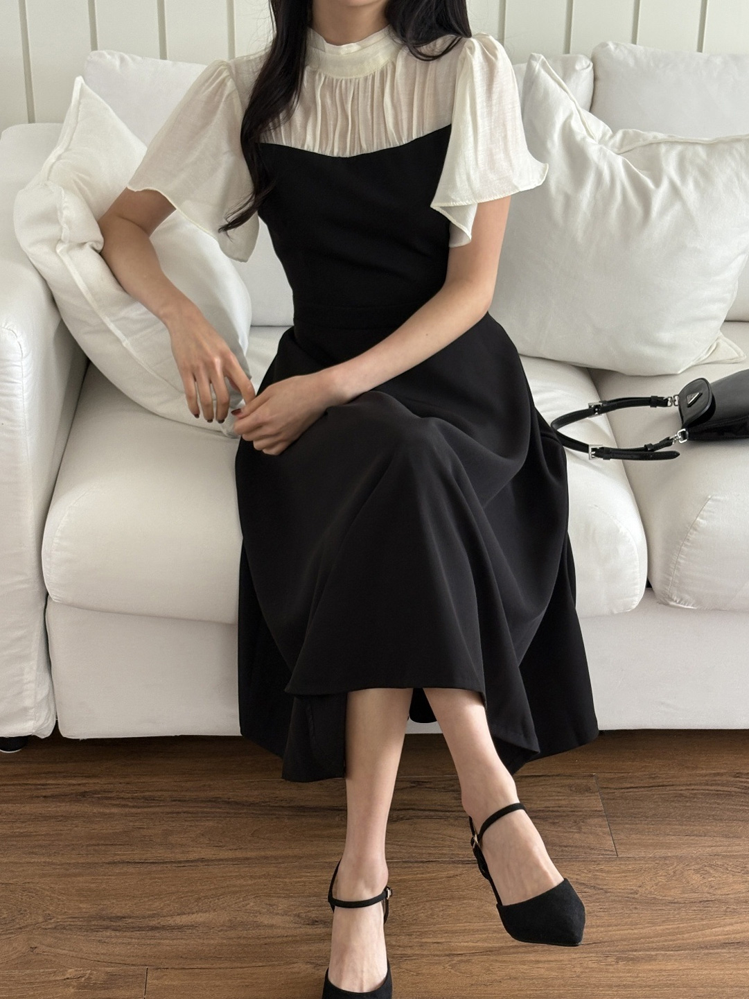 ロング半袖フレアワンピース | 詳細画像11