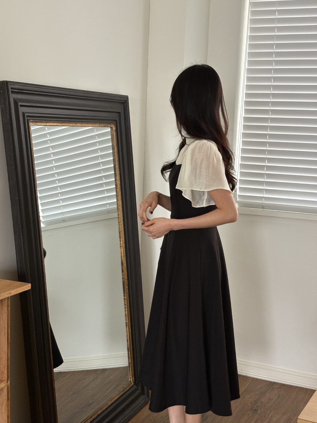 ロング半袖フレアワンピース | 詳細画像15