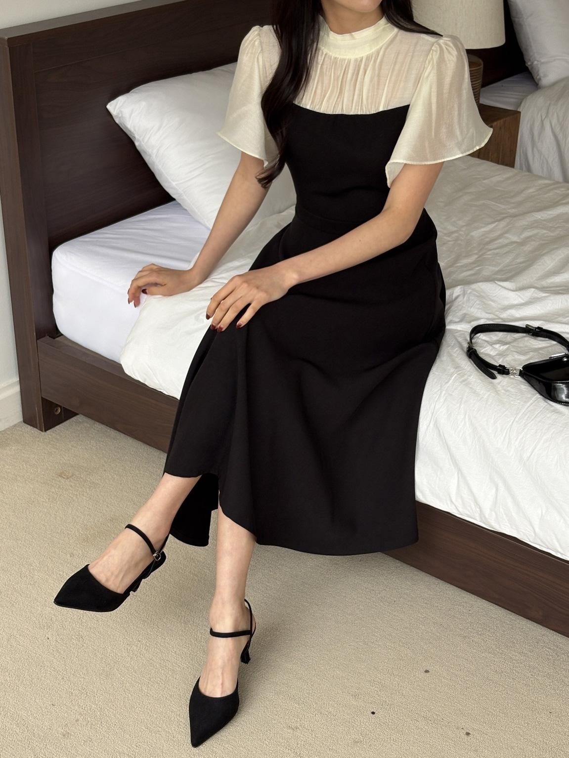 ロング半袖フレアワンピース | 詳細画像16