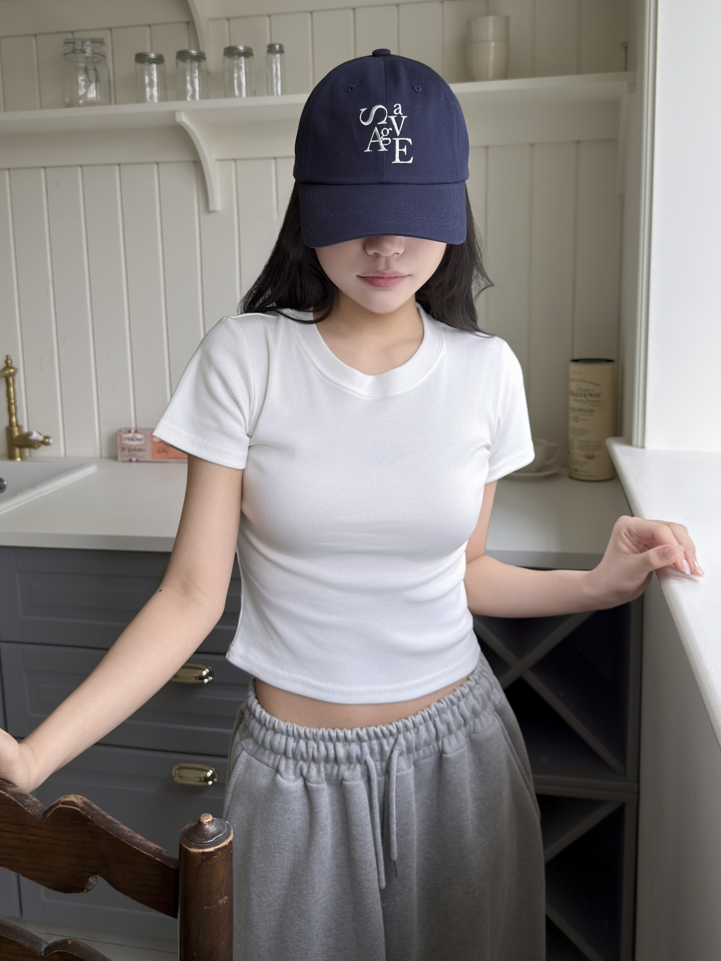 ラウンドネックベーシックスリム半袖無地Tシャツ | 詳細画像8