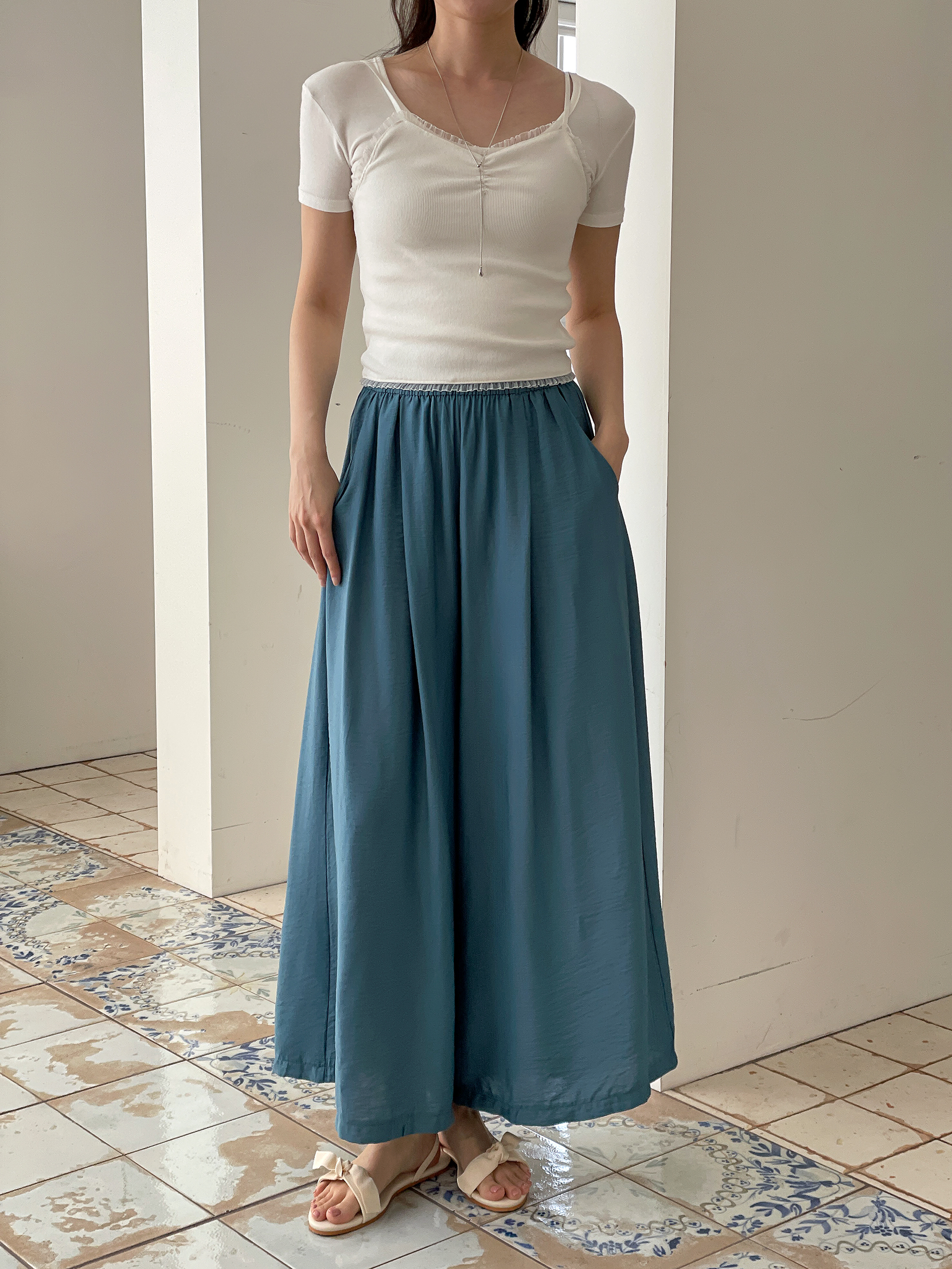 ポケットウエストゴムワイド8分丈パンツ | 詳細画像3