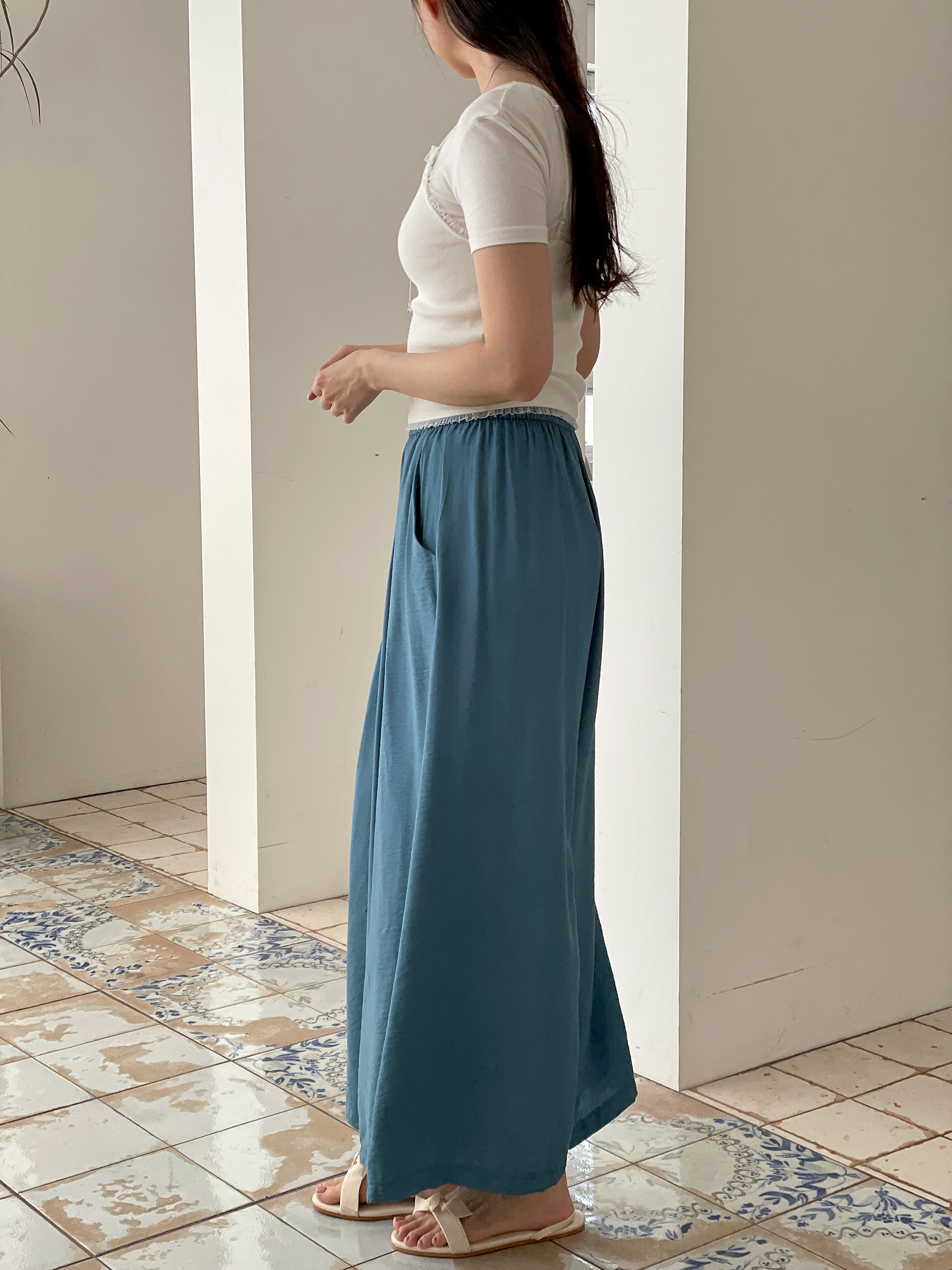 ポケットウエストゴムワイド8分丈パンツ | 詳細画像4