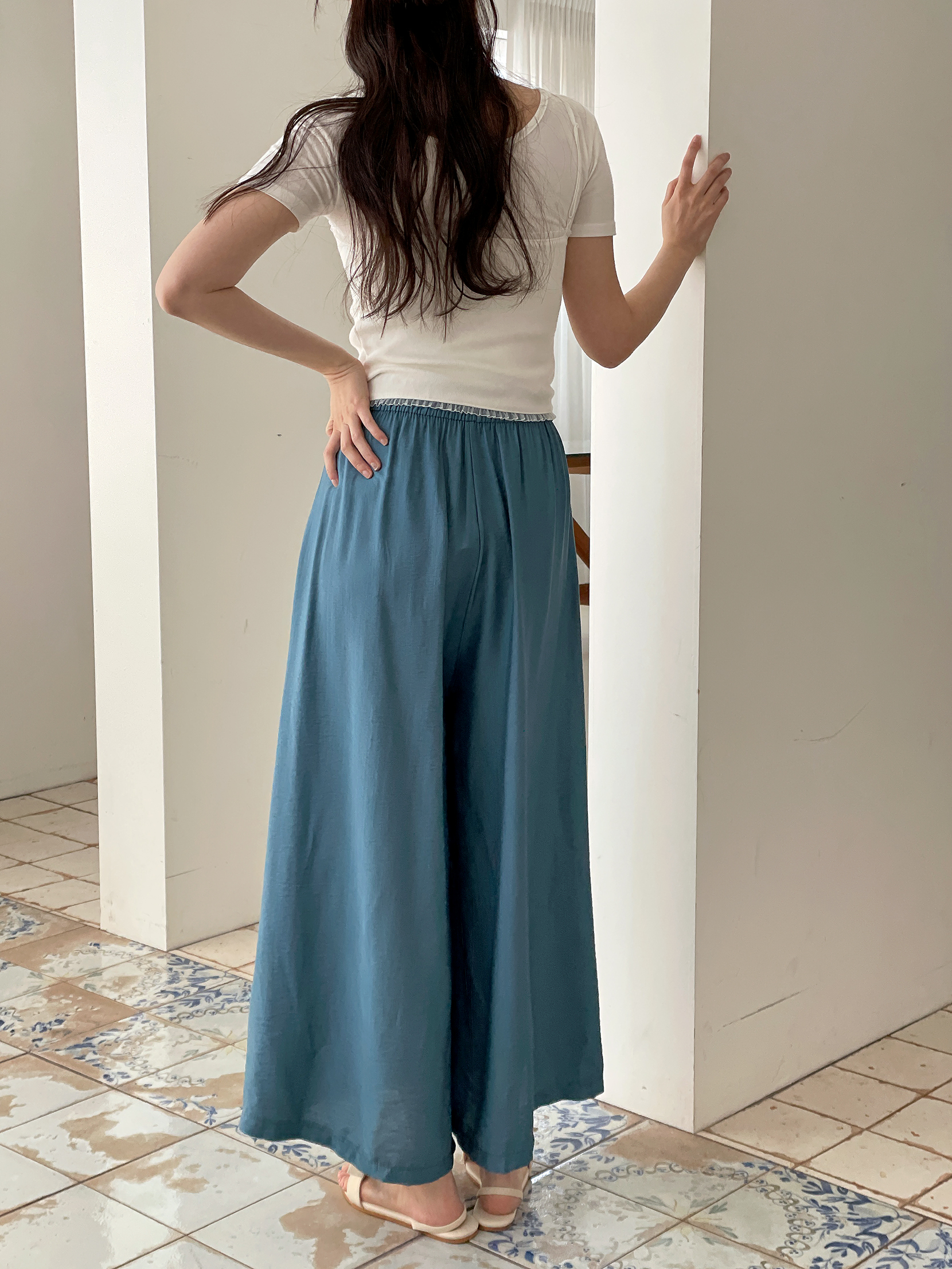 ポケットウエストゴムワイド8分丈パンツ | 詳細画像5