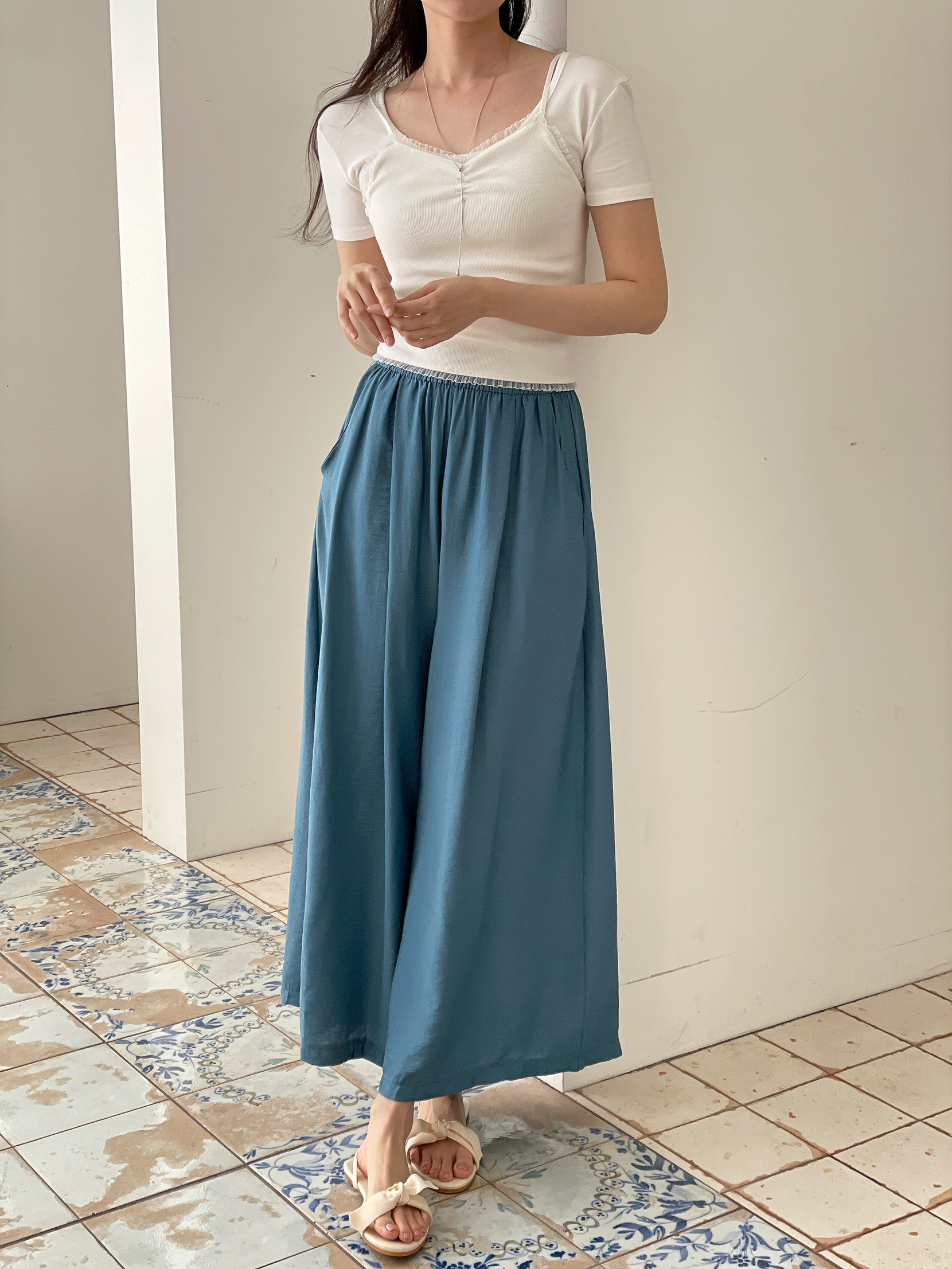 ポケットウエストゴムワイド8分丈パンツ | 詳細画像6