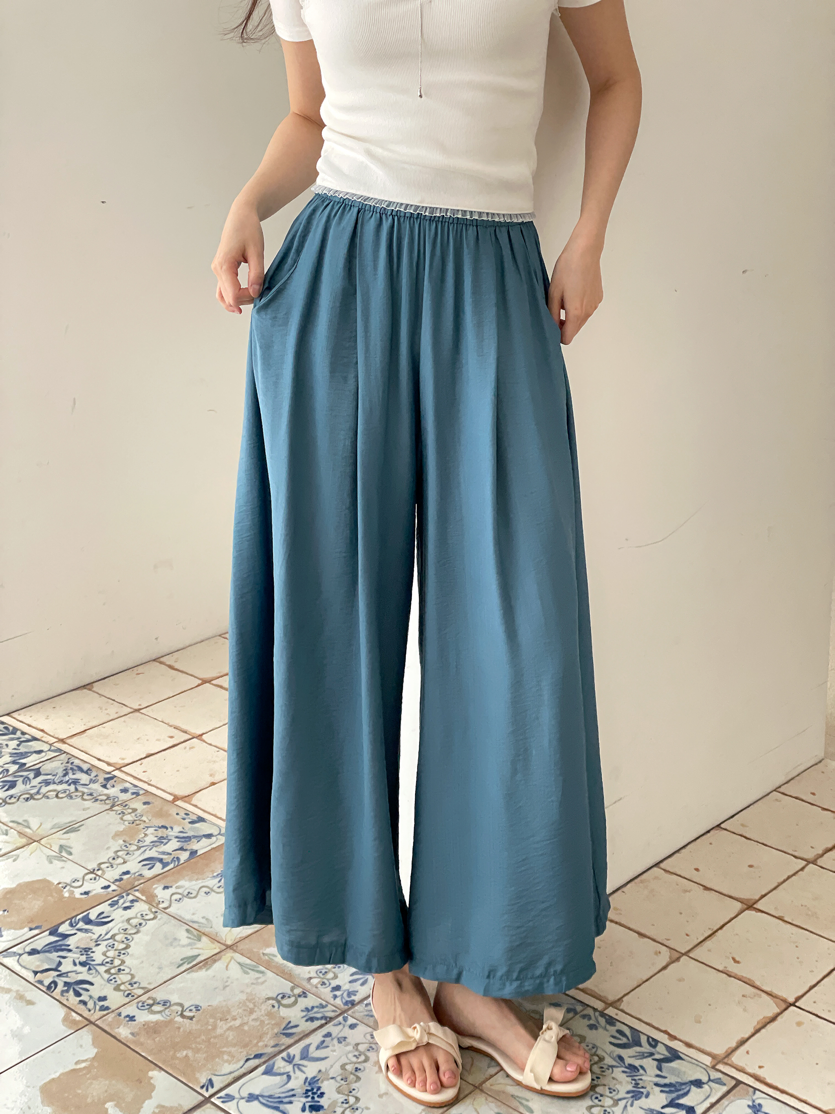 ポケットウエストゴムワイド8分丈パンツ | 詳細画像7