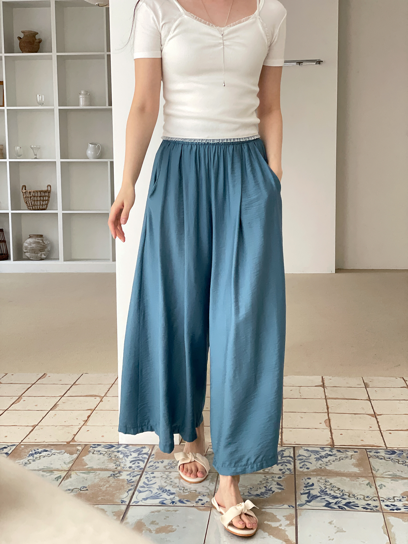 ポケットウエストゴムワイド8分丈パンツ | 詳細画像8