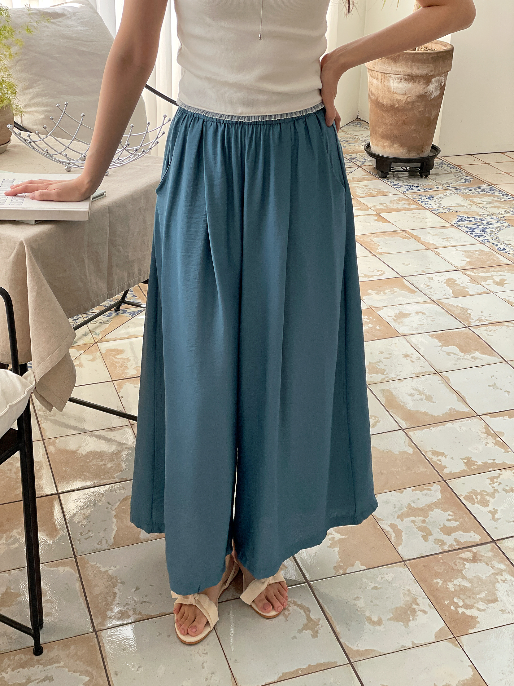 ポケットウエストゴムワイド8分丈パンツ | 詳細画像12