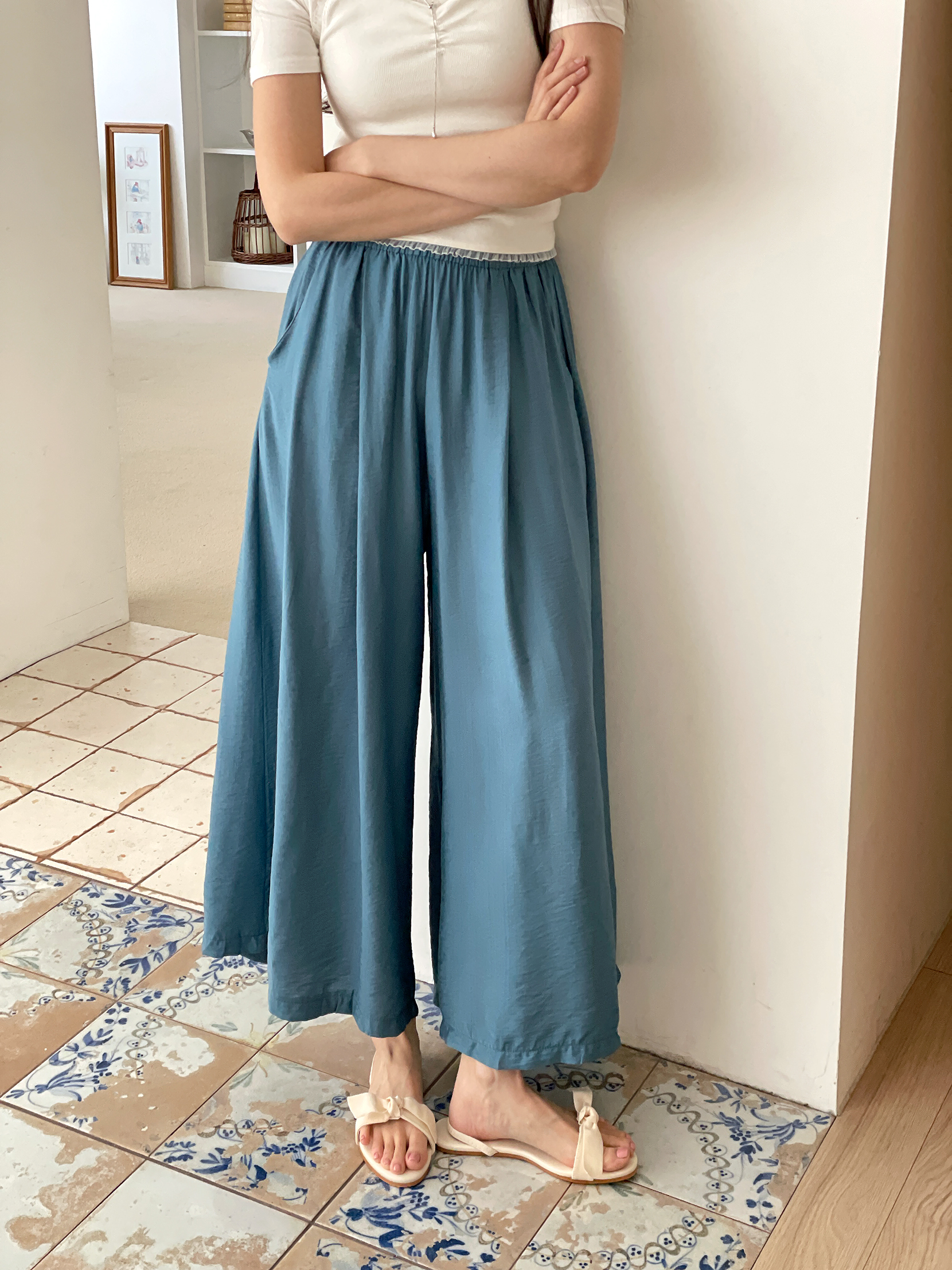 ポケットウエストゴムワイド8分丈パンツ | 詳細画像14