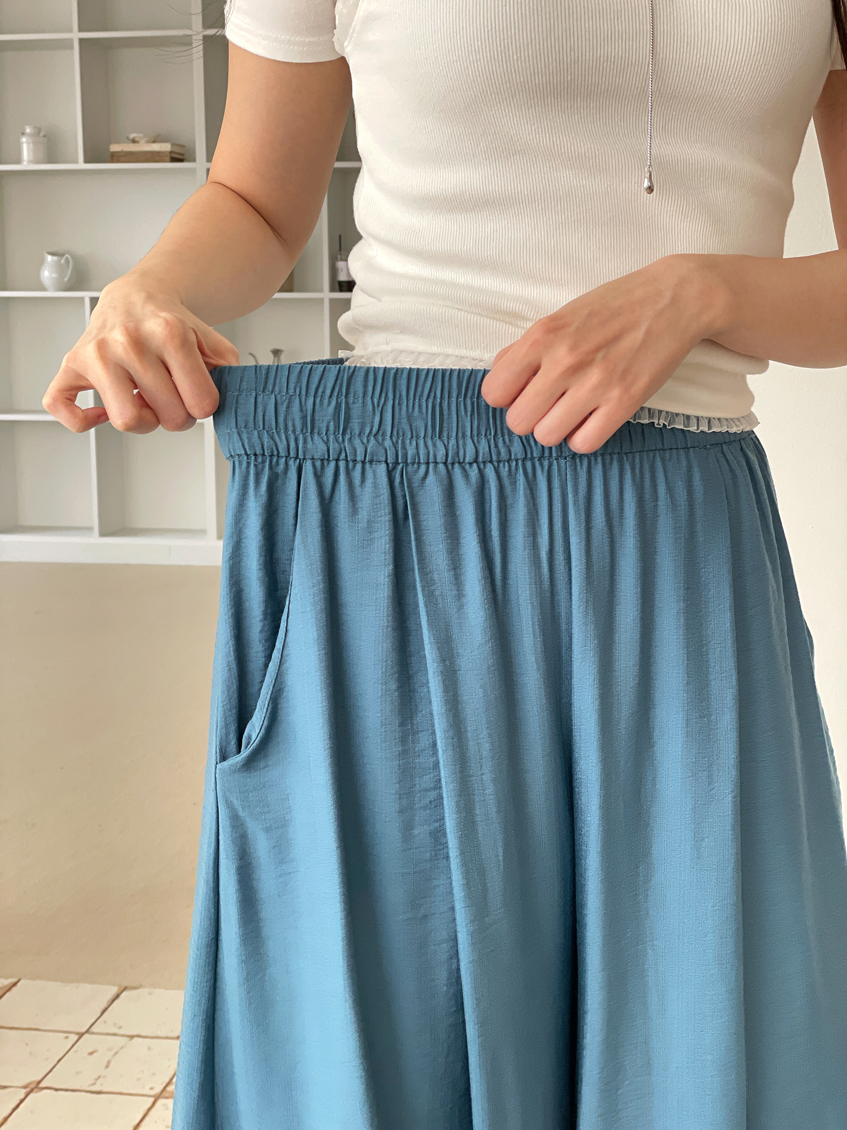 ポケットウエストゴムワイド8分丈パンツ | 詳細画像16