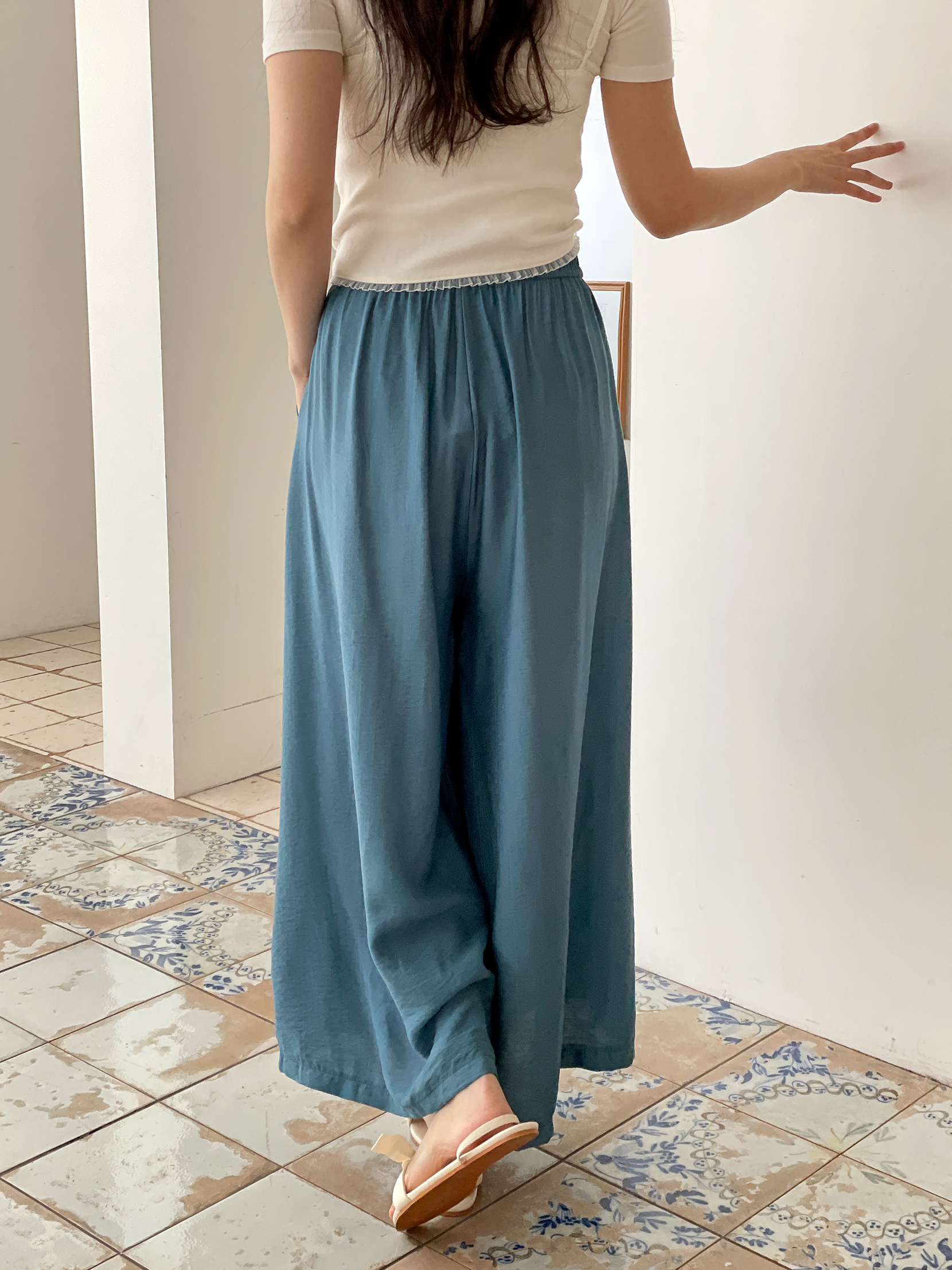 ポケットウエストゴムワイド8分丈パンツ | 詳細画像17