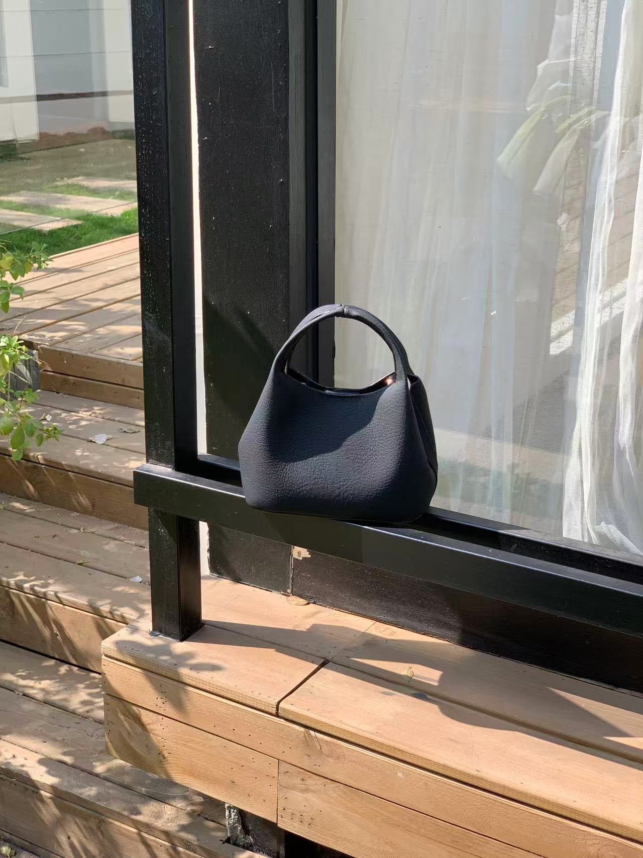 レザー調Dリングマグネットボタン無地ショルダーバッグポーチ付 | 詳細画像21