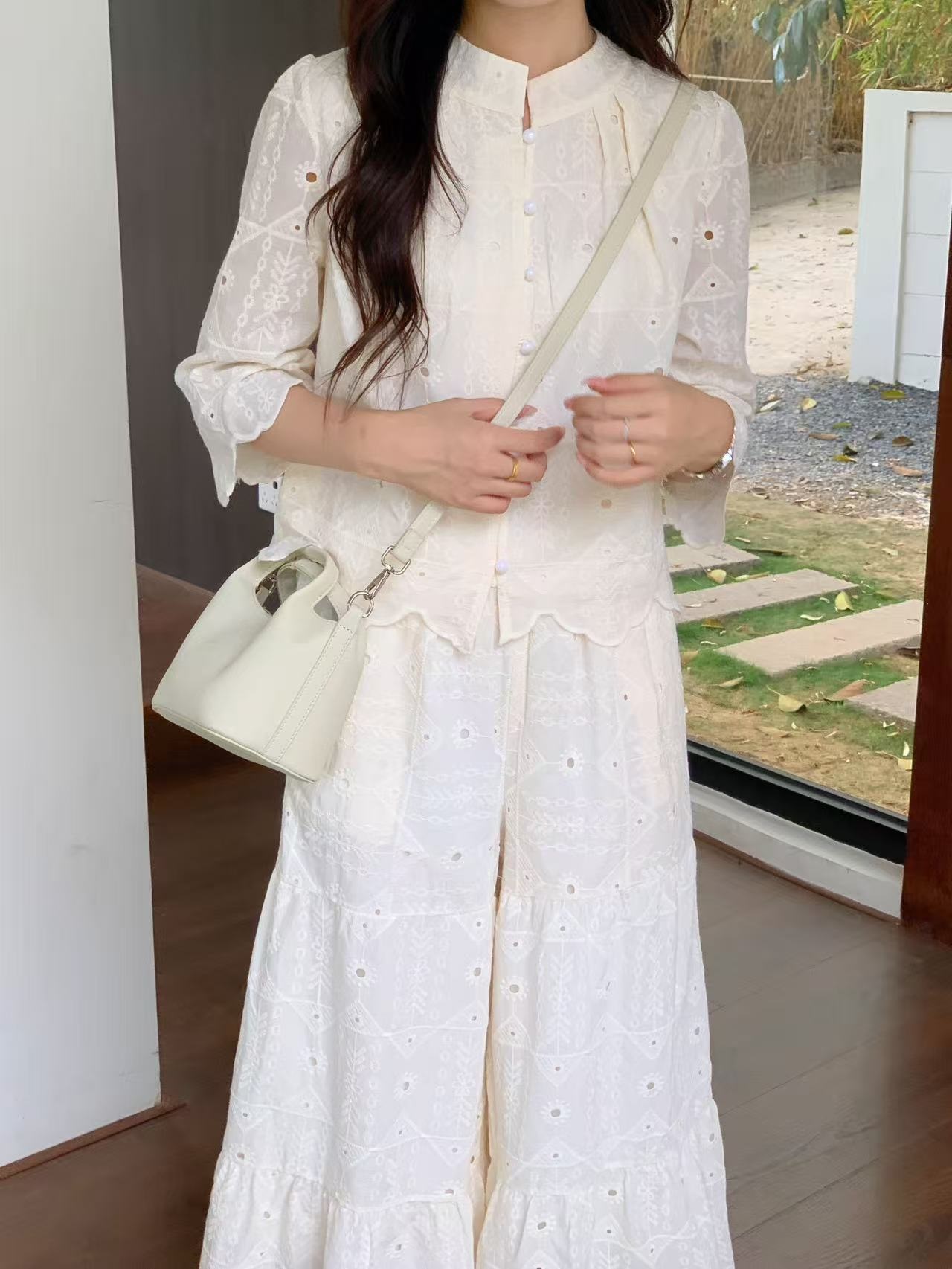 レザー調Dリングマグネットボタン無地ショルダーバッグポーチ付 | 詳細画像11