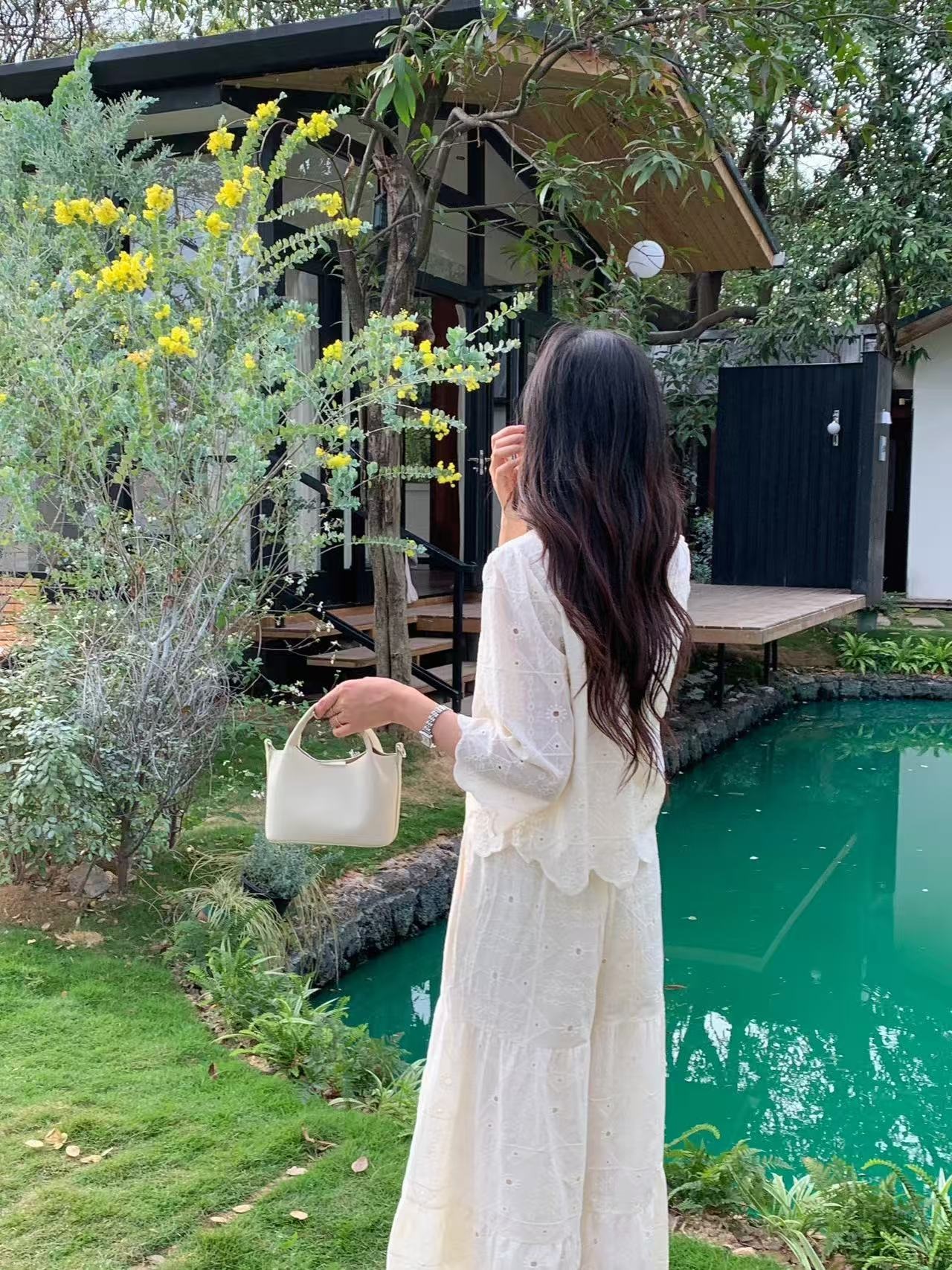 レザー調Dリングマグネットボタン無地ショルダーバッグポーチ付 | 詳細画像12