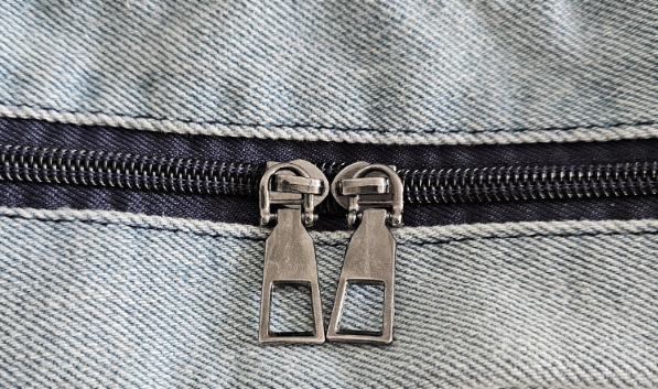 デニムジップアップポケットライトブルーディープブルートートバッグポーチ付 | 詳細画像27