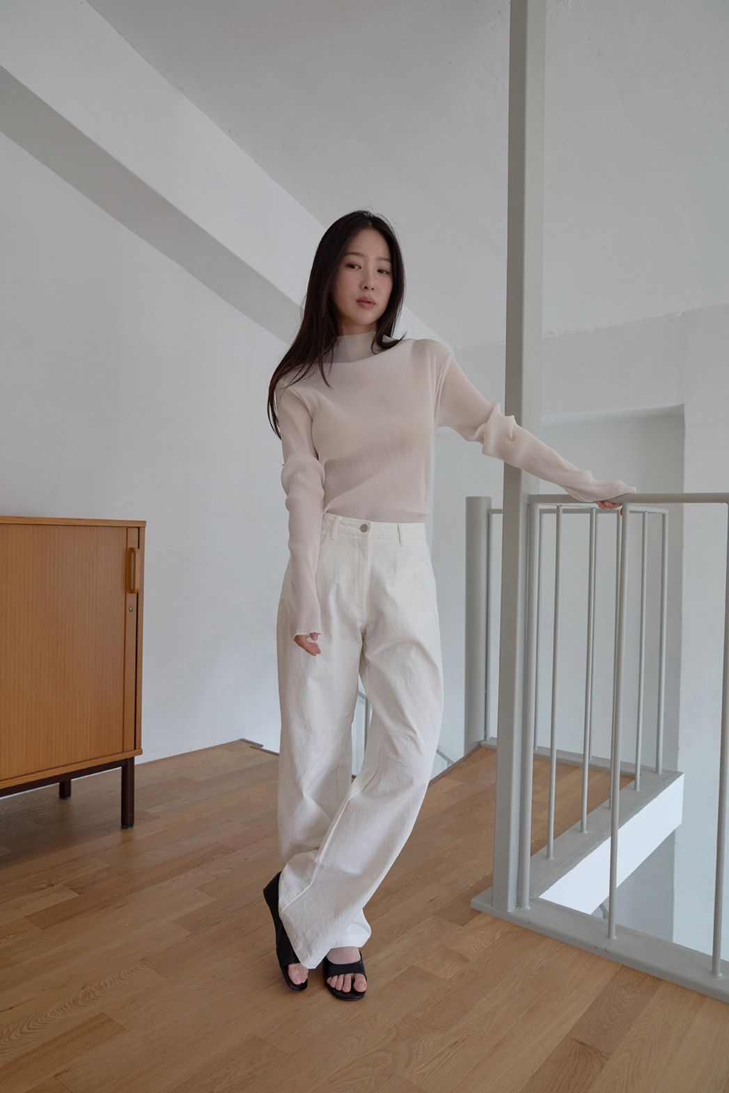 レザー調ベーシック無地ヒールサンダルSS | 詳細画像6