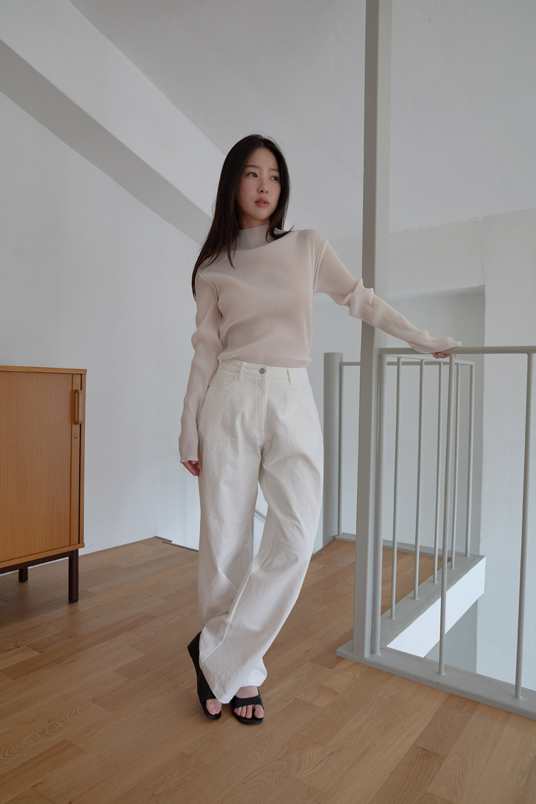 レザー調ベーシック無地ヒールサンダルSS | 詳細画像7