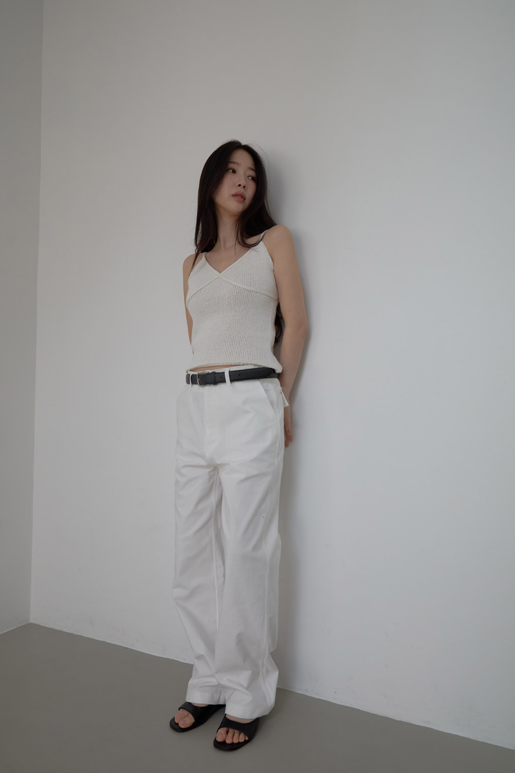 ストレッチコットンアジャストワイド無地パンツオールシーズン | 詳細画像2