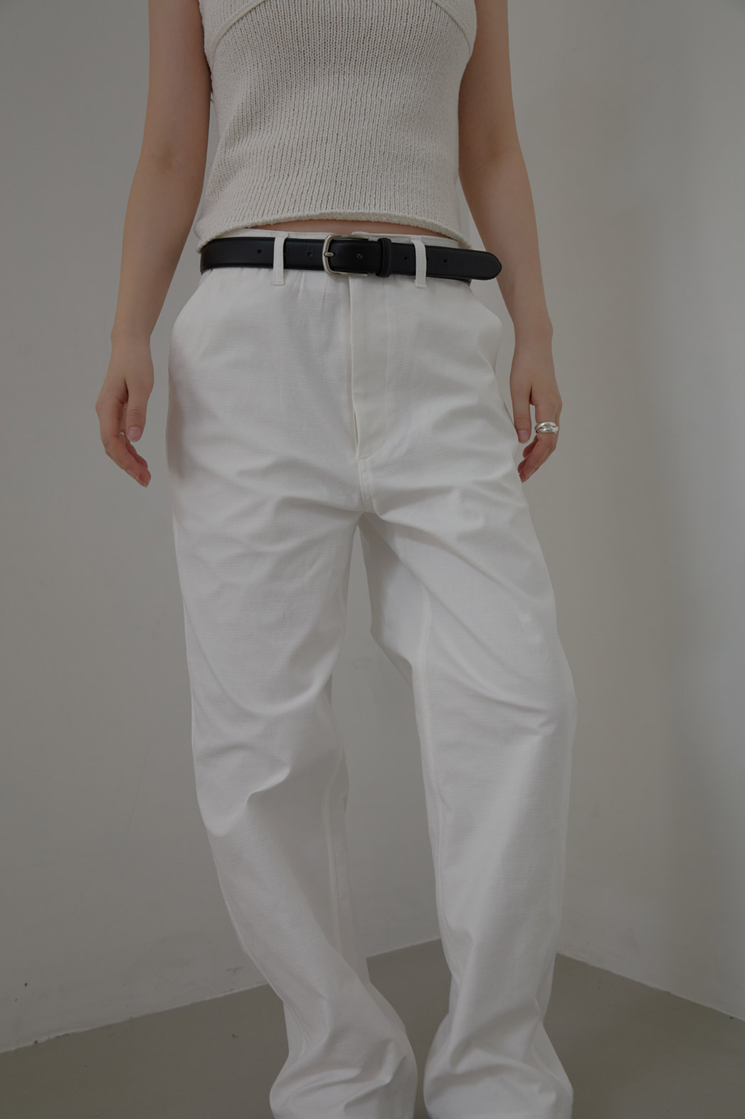 ストレッチコットンアジャストワイド無地パンツオールシーズン | 詳細画像3