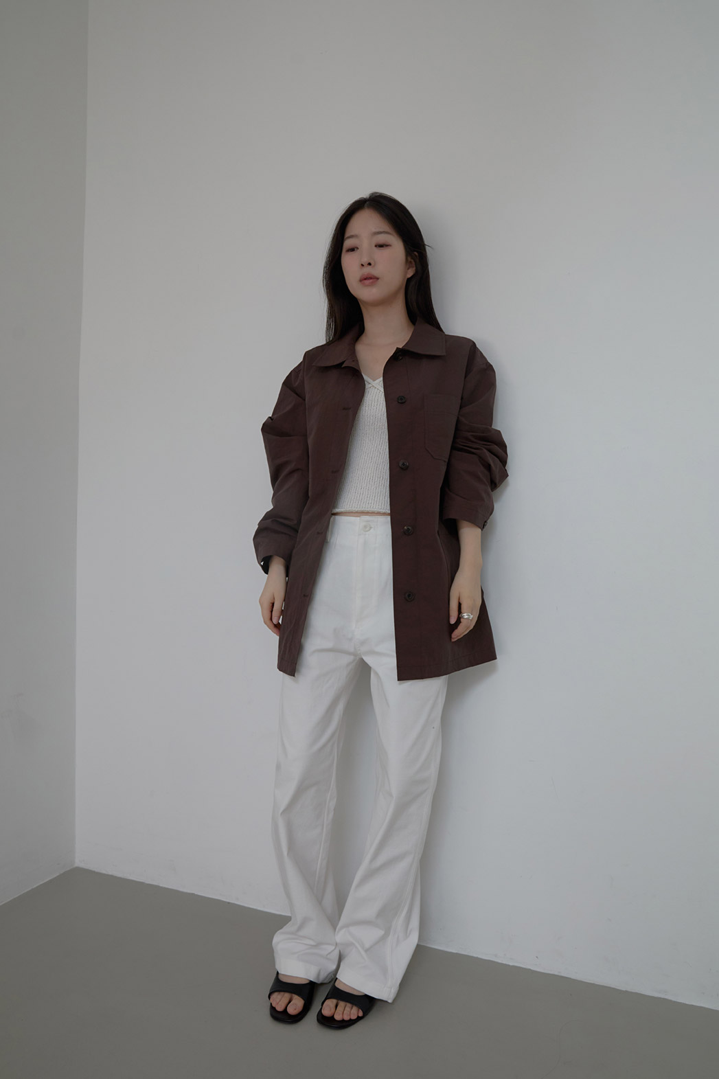 ストレッチコットンアジャストワイド無地パンツオールシーズン | 詳細画像5