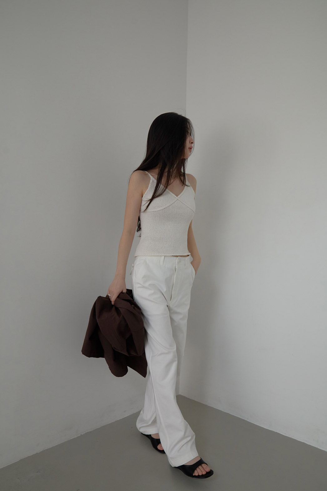 ストレッチコットンアジャストワイド無地パンツオールシーズン | 詳細画像7