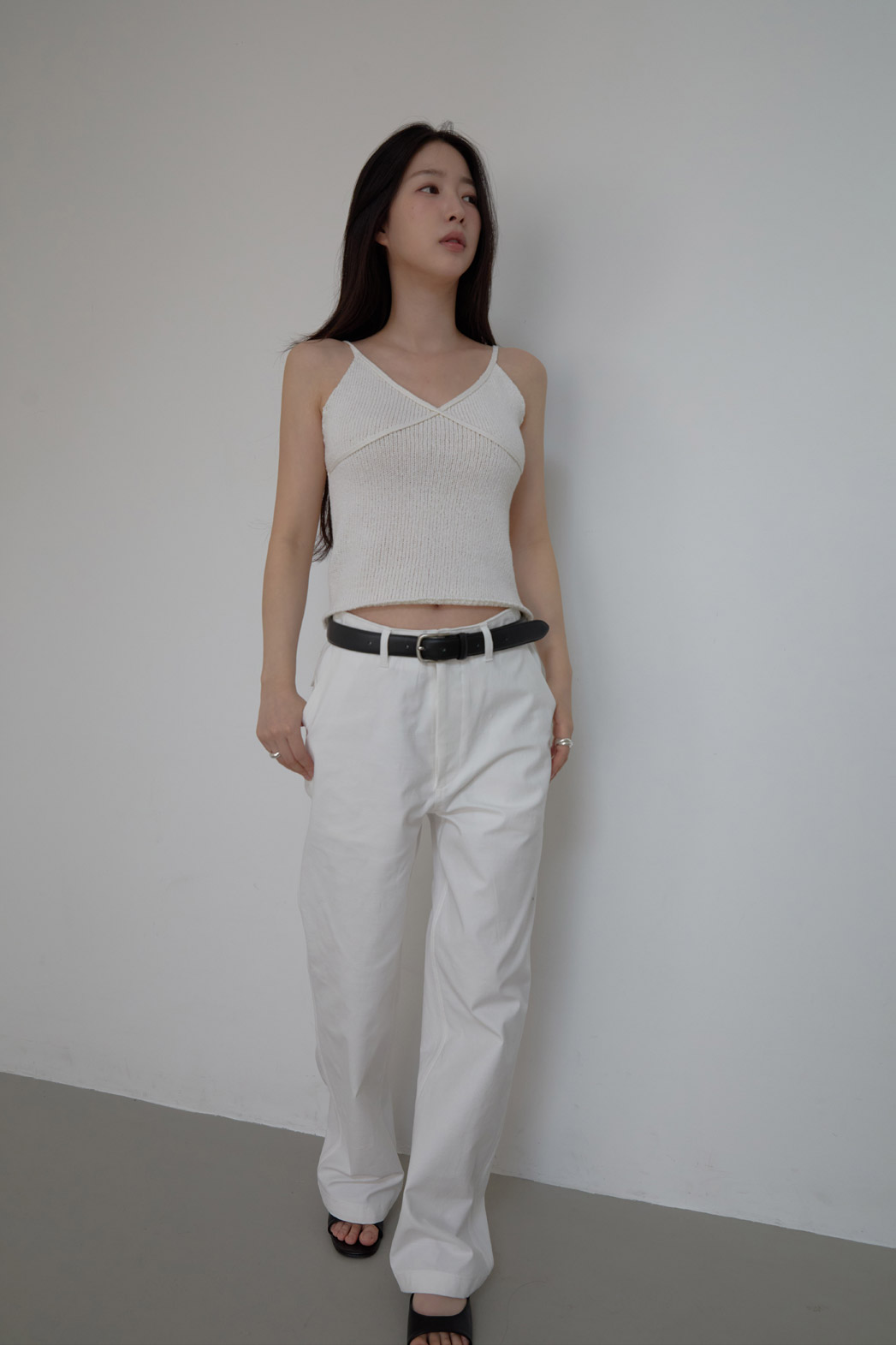 ストレッチコットンアジャストワイド無地パンツオールシーズン | 詳細画像9