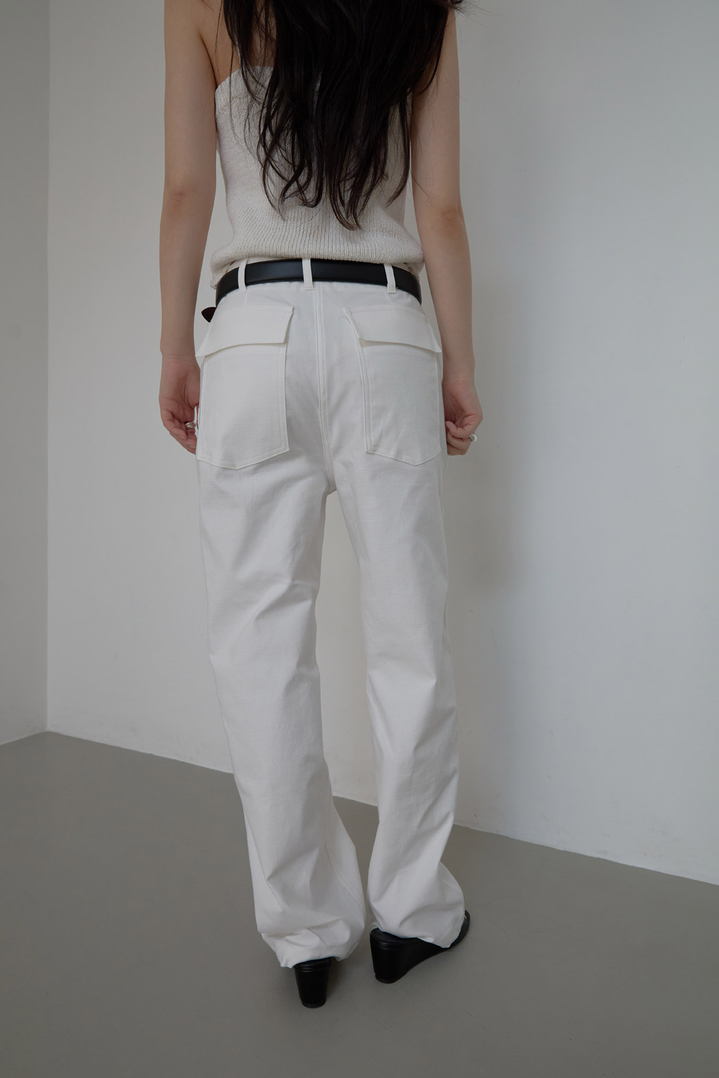 ストレッチコットンアジャストワイド無地パンツオールシーズン | 詳細画像12