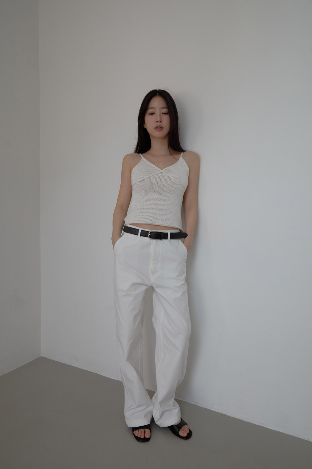 ストレッチコットンアジャストワイド無地パンツオールシーズン | 詳細画像13