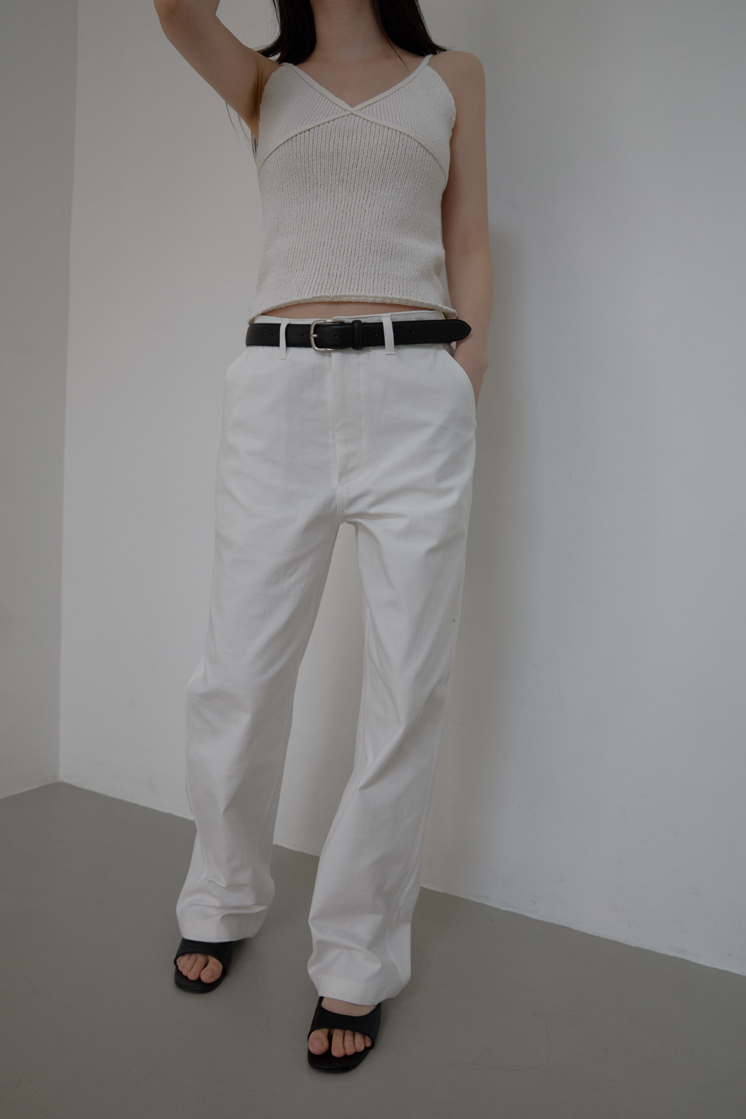 ストレッチコットンアジャストワイド無地パンツオールシーズン | 詳細画像17