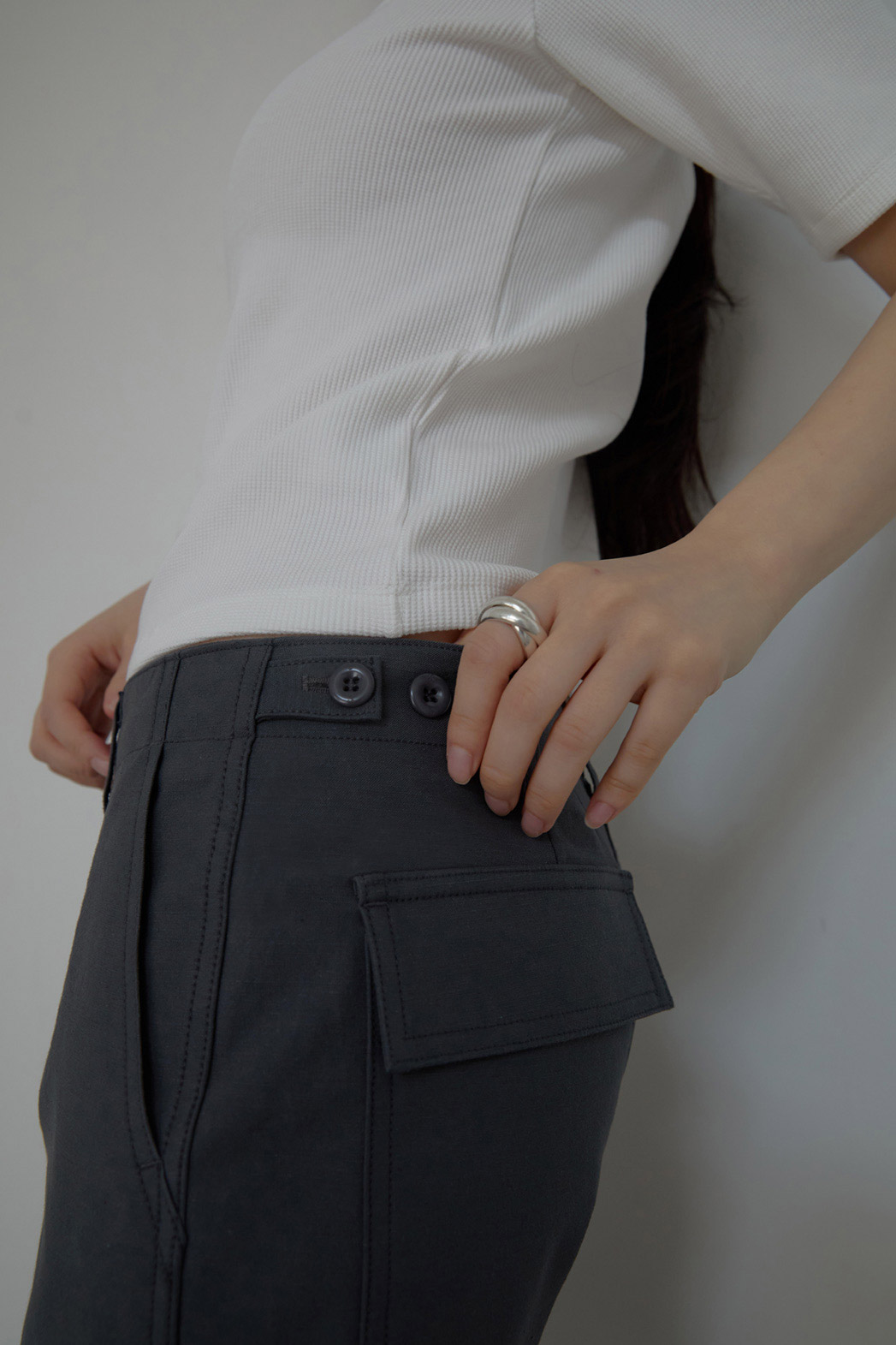 ストレッチコットンアジャストワイド無地パンツオールシーズン | 詳細画像25