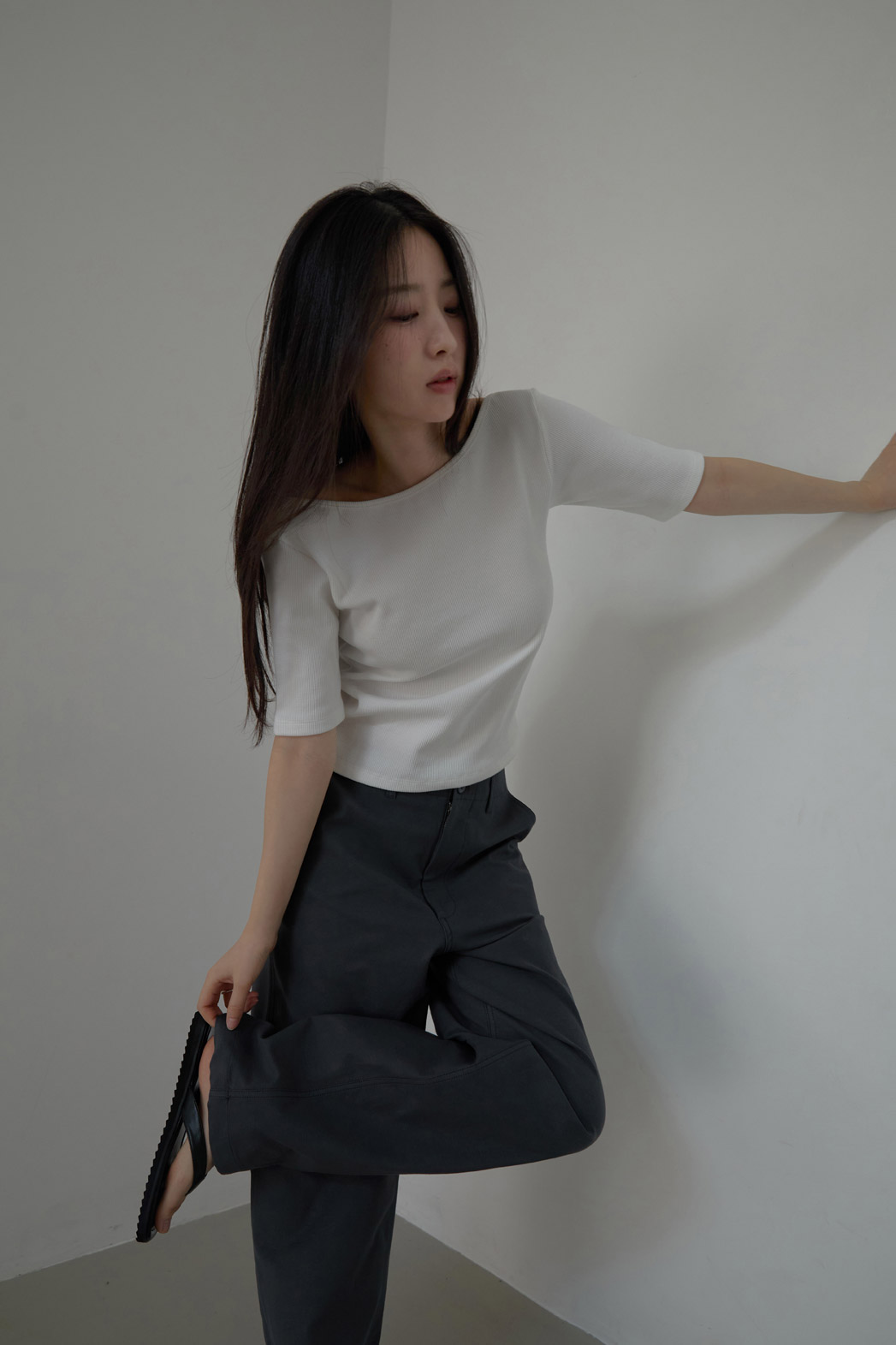 ストレッチコットンアジャストワイド無地パンツオールシーズン | 詳細画像26