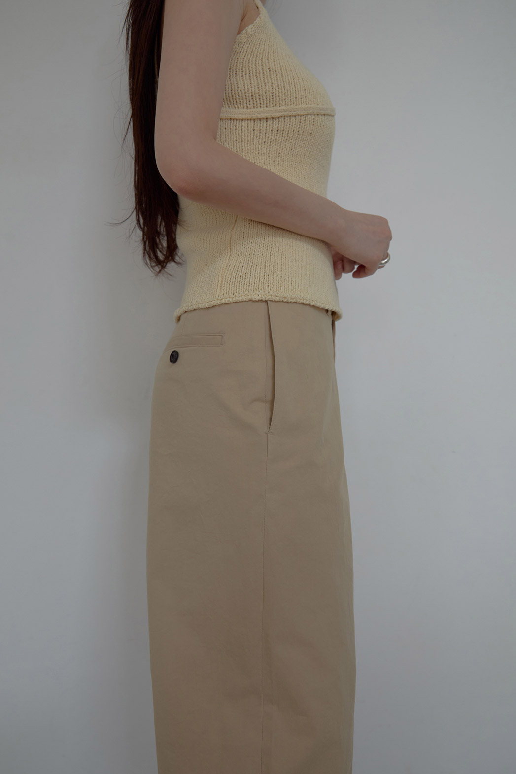 コットンベーシックワイド無地パンツオールシーズン | 詳細画像18