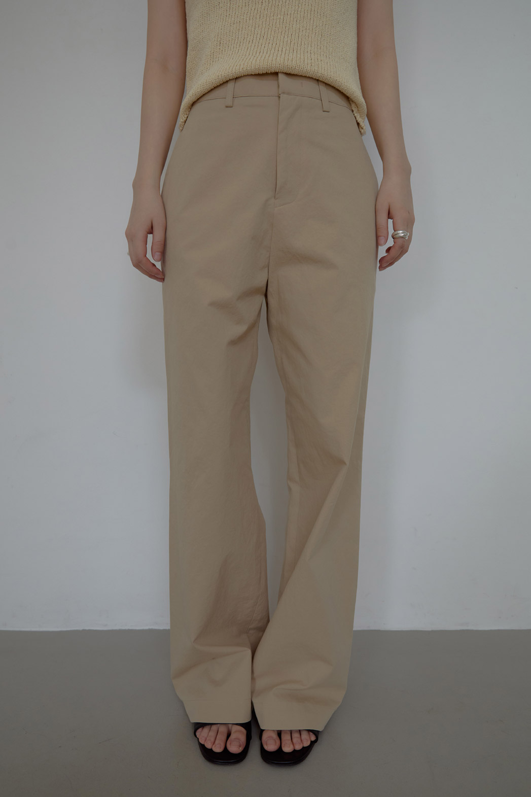 コットンベーシックワイド無地パンツオールシーズン | 詳細画像7