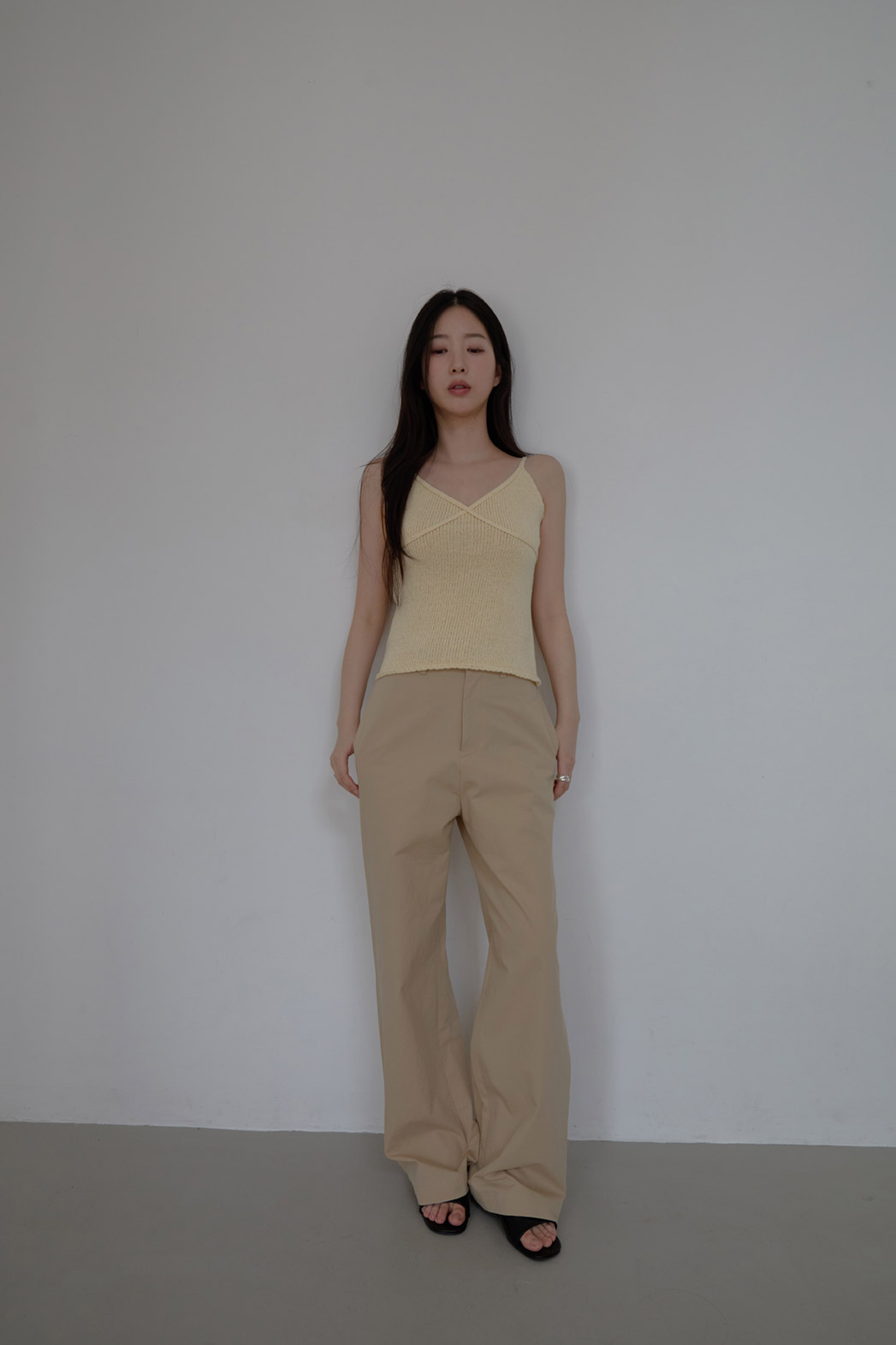 コットンベーシックワイド無地パンツオールシーズン | 詳細画像2