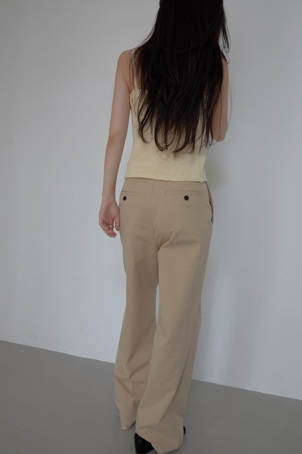 コットンベーシックワイド無地パンツオールシーズン | 詳細画像13